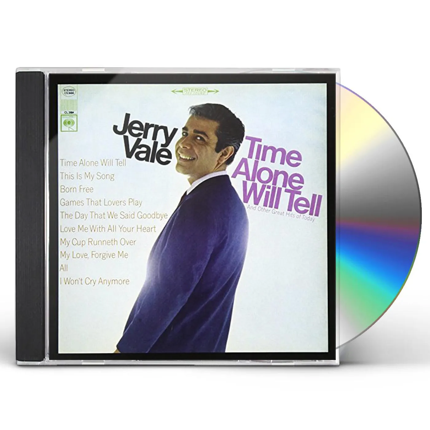 Jerry Vale TIME ALONE WILL TELL AND TODAY'S GREAT HITS CD
