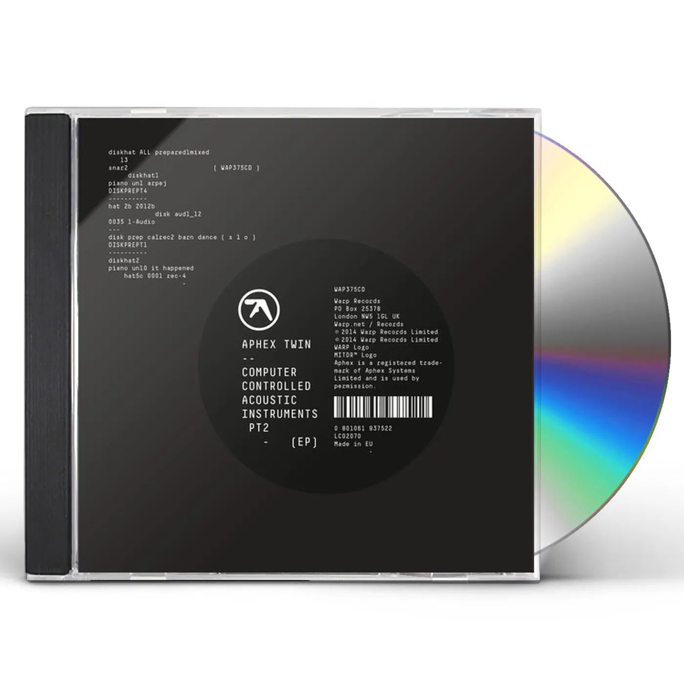 Aphex Twin COMPUTER CONTROLLED ACOUSTIC INSTRUMENTS PT 2 CD