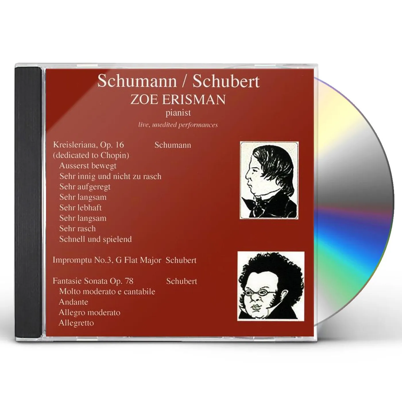 Zoe Erisman SCHUMANN/SCHUBERT CD