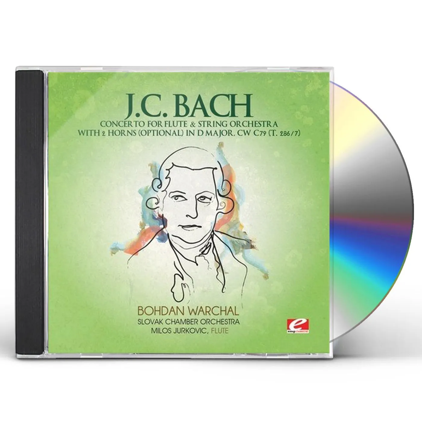 J.C. Bach CONCERTO FLUTE & STRING ORCHESTRA 2 HORNS CD