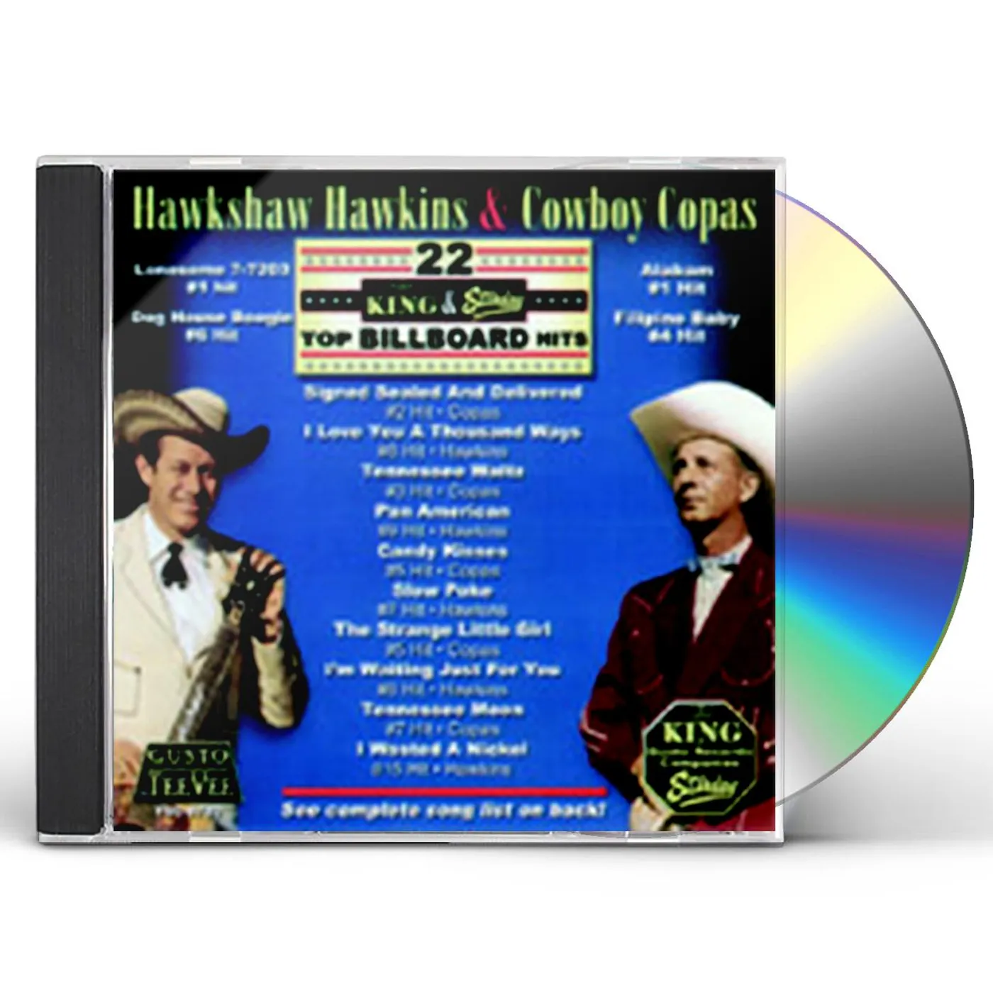 Hawkshaw Hawkins 22 KING & STARDAY TOP BILLBOARD HITS CD