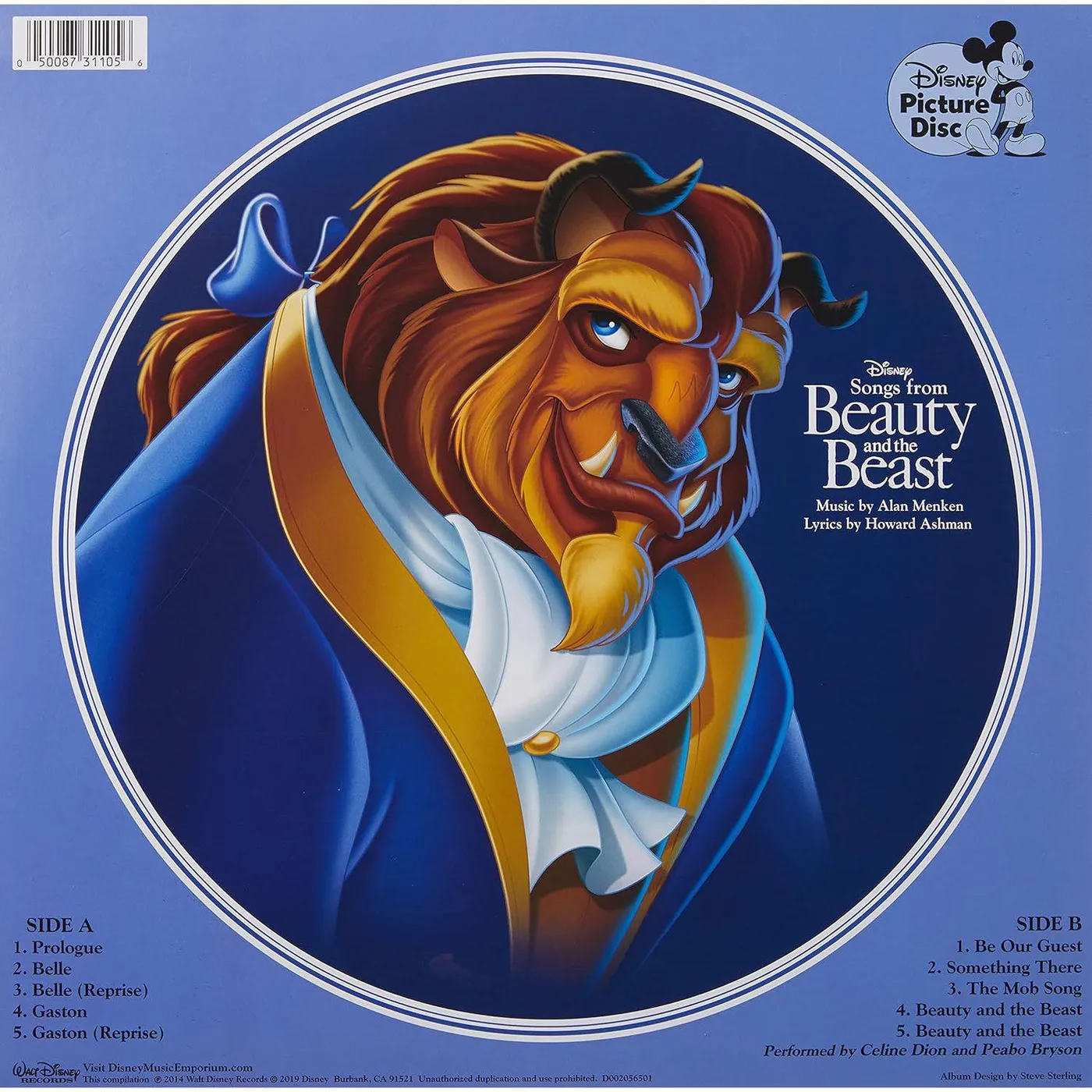 Various Artists  Songs From Beauty & The Beast (Picture Disc) Vinyl Record