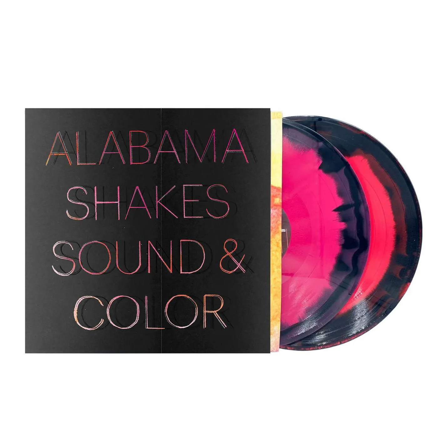 Alabama Shakes Sound & Color (Deluxe Edition/2LP/Pink-Black-Magenta Tie-Dyed) Vinyl Record