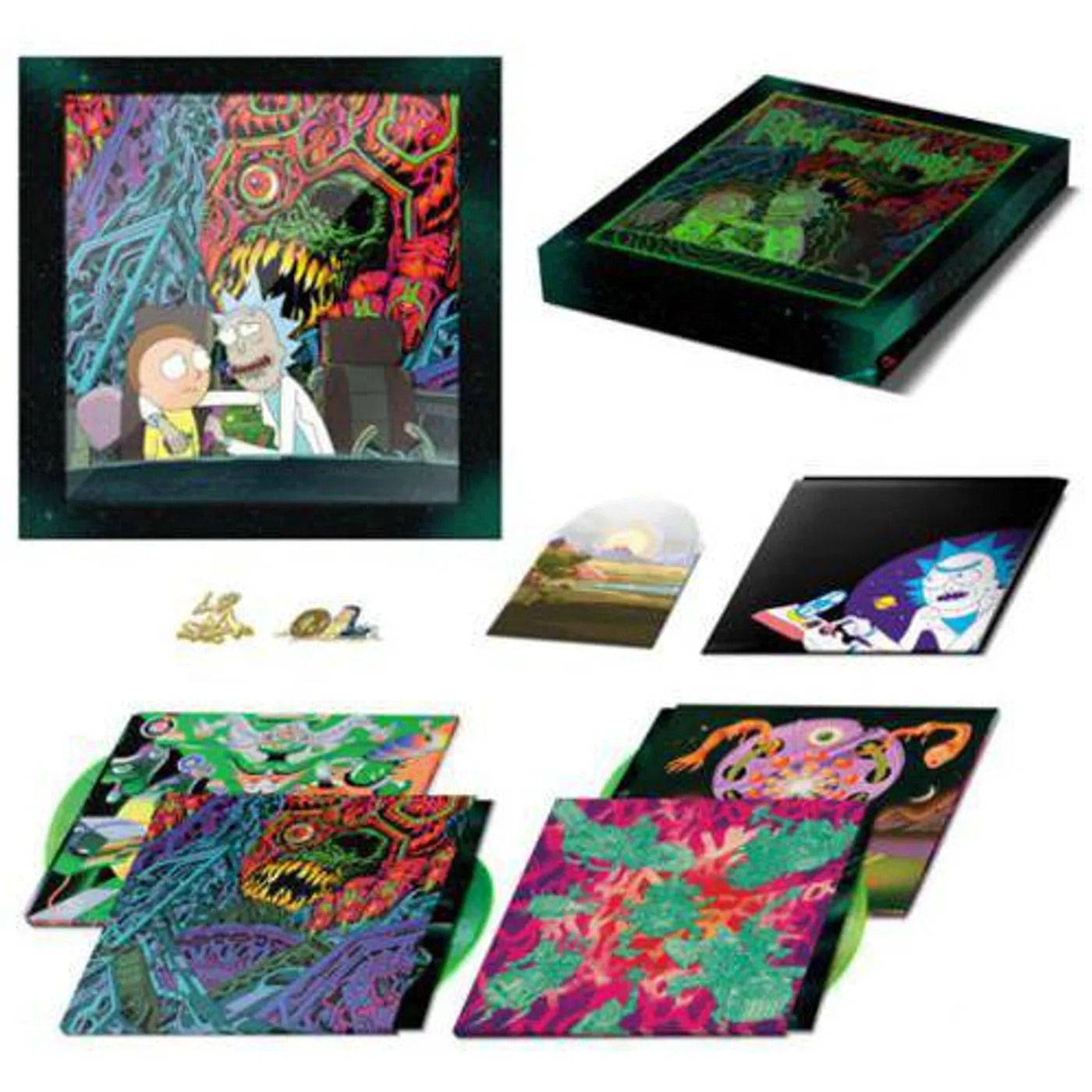 Various Artists  RICK & MORTY Original Soundtrack (2LP/7INCH BOX SET/COLORED VINYL/POSTER/PATCH/STICKER)