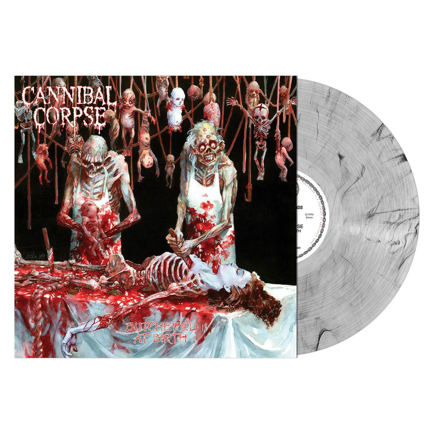 Cannibal Corpse BUTCHERED AT BIRTH (CLEAR SMOKE VINYL) Vinyl Record