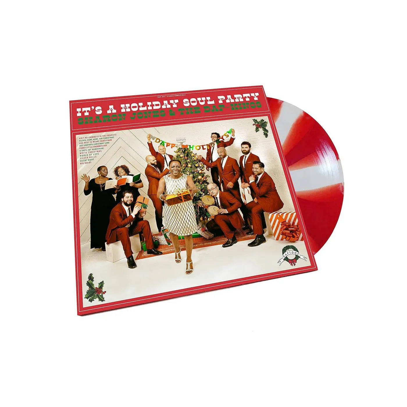 Sharon Jones & The Dap-Kings It's A Holiday Soul Party (Candy Cane Color) Vinyl Record