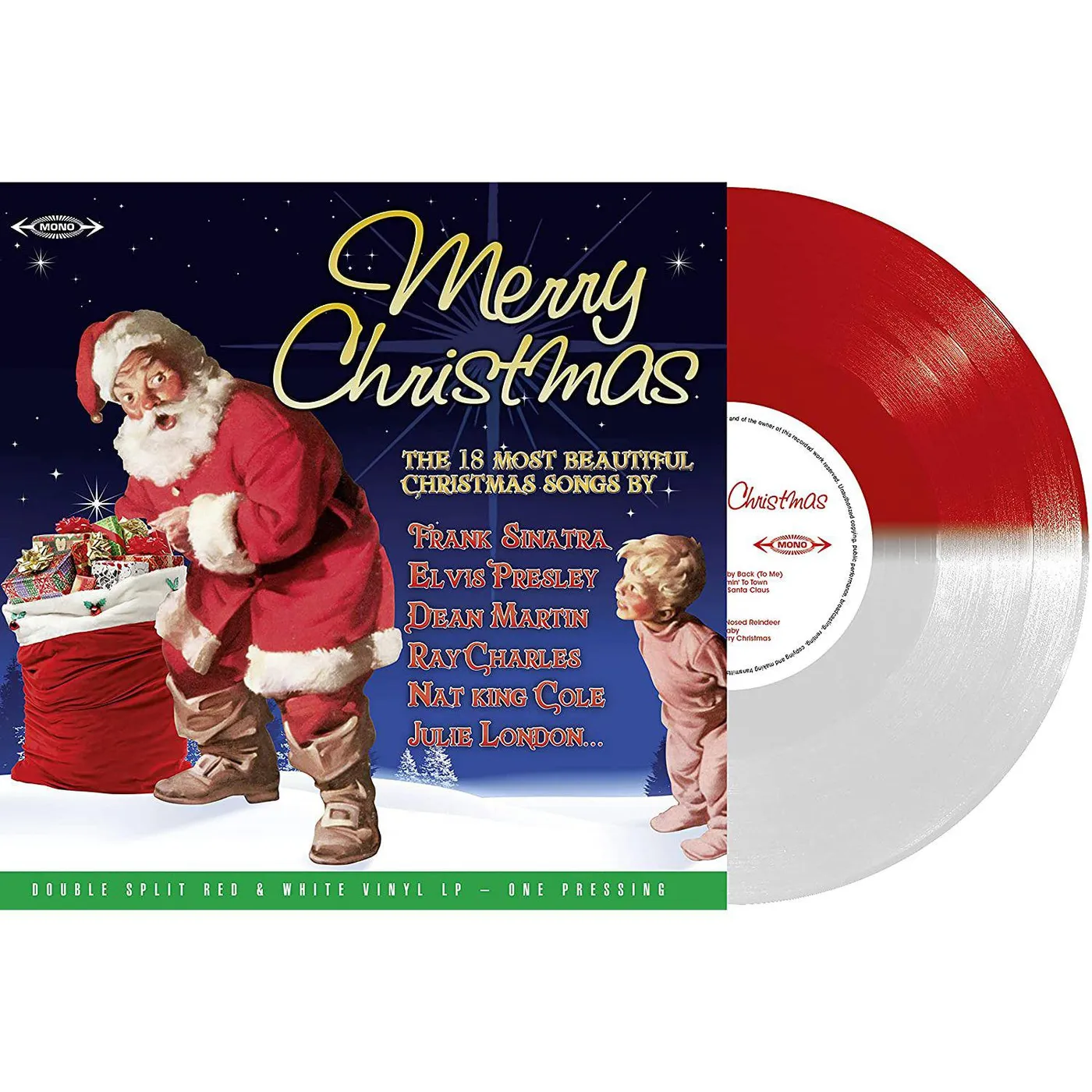 Various Artists  MERRY CHRISTMAS (2021) (RED/WHITE SPLIT VINYL) Vinyl Record