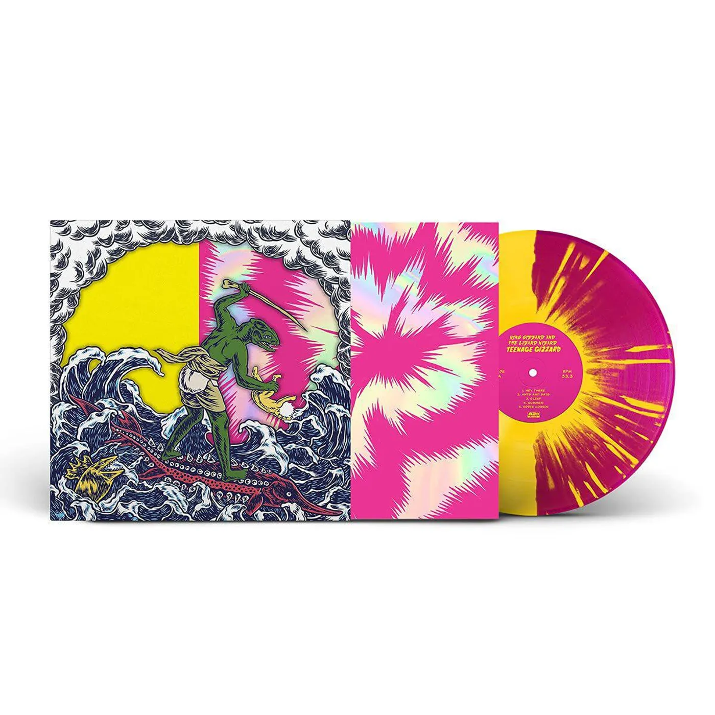King Gizzard & The Lizard Wizard TEENAGE GIZZARD (PINK & YELLOW COLOR VINYL) Vinyl Record