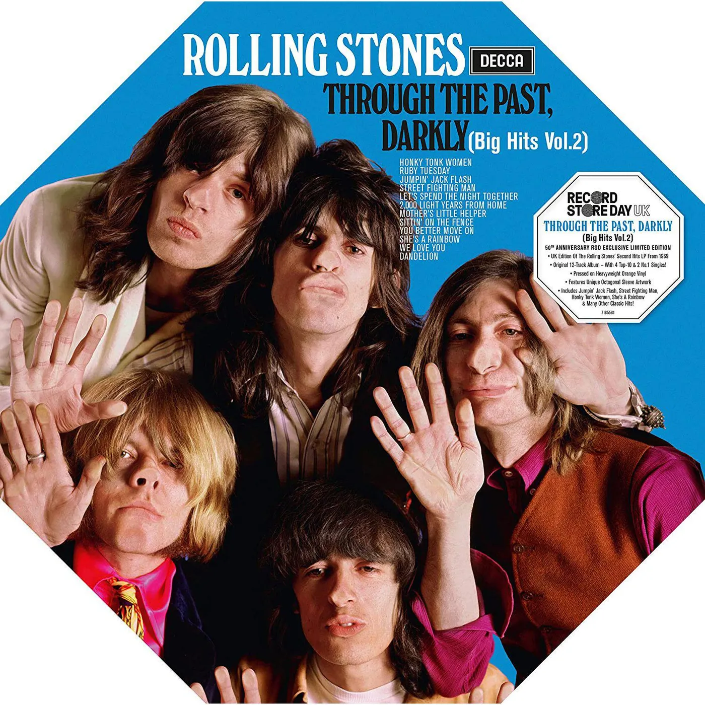 The Rolling Stones Through The Past Darkly (Big Hits Vol.2) (Uk Version/Original Octagonal Gatefold/Orange Vinyl) Vinyl Record