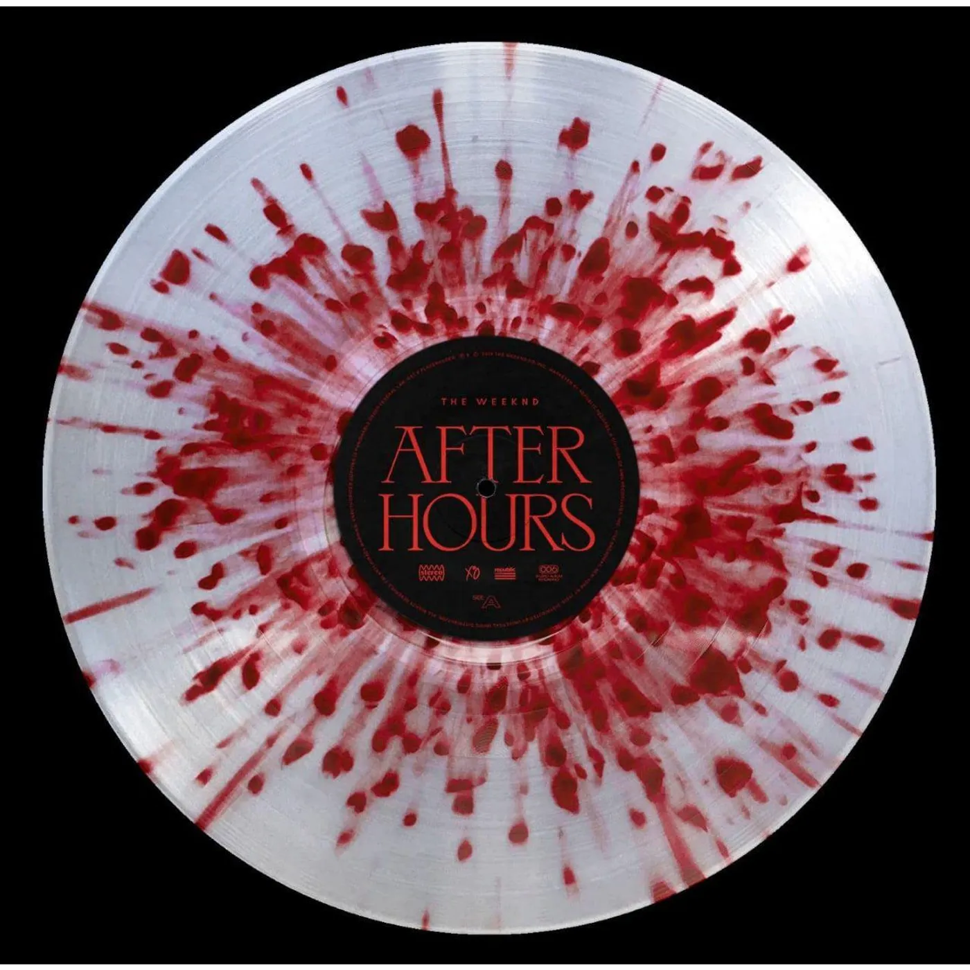 The Weeknd After Hours (2LP/Clear W/ Red Splatter) Vinyl Record