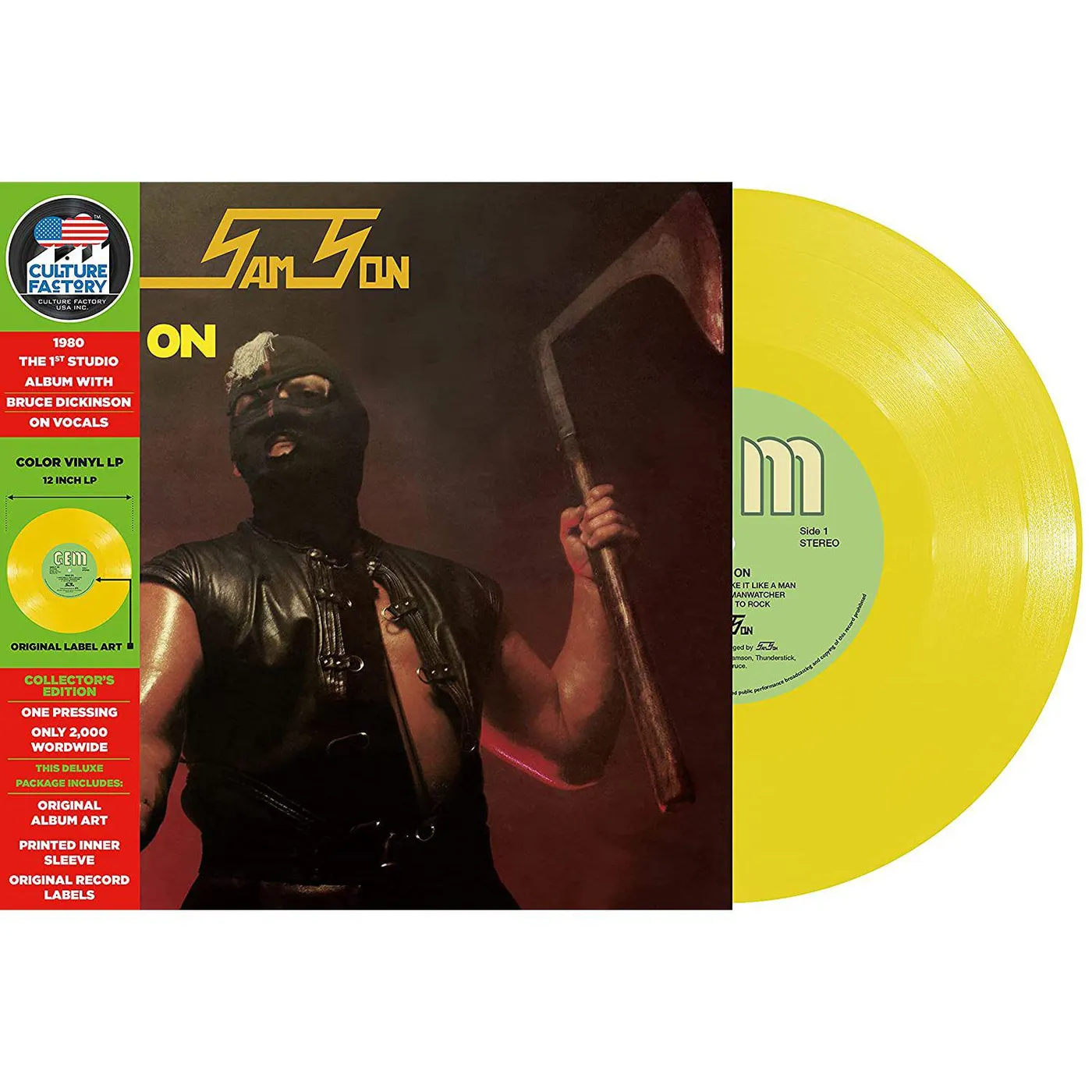 Samson HEAD ON (BRIGHT YELLOW VINYL) Vinyl Record