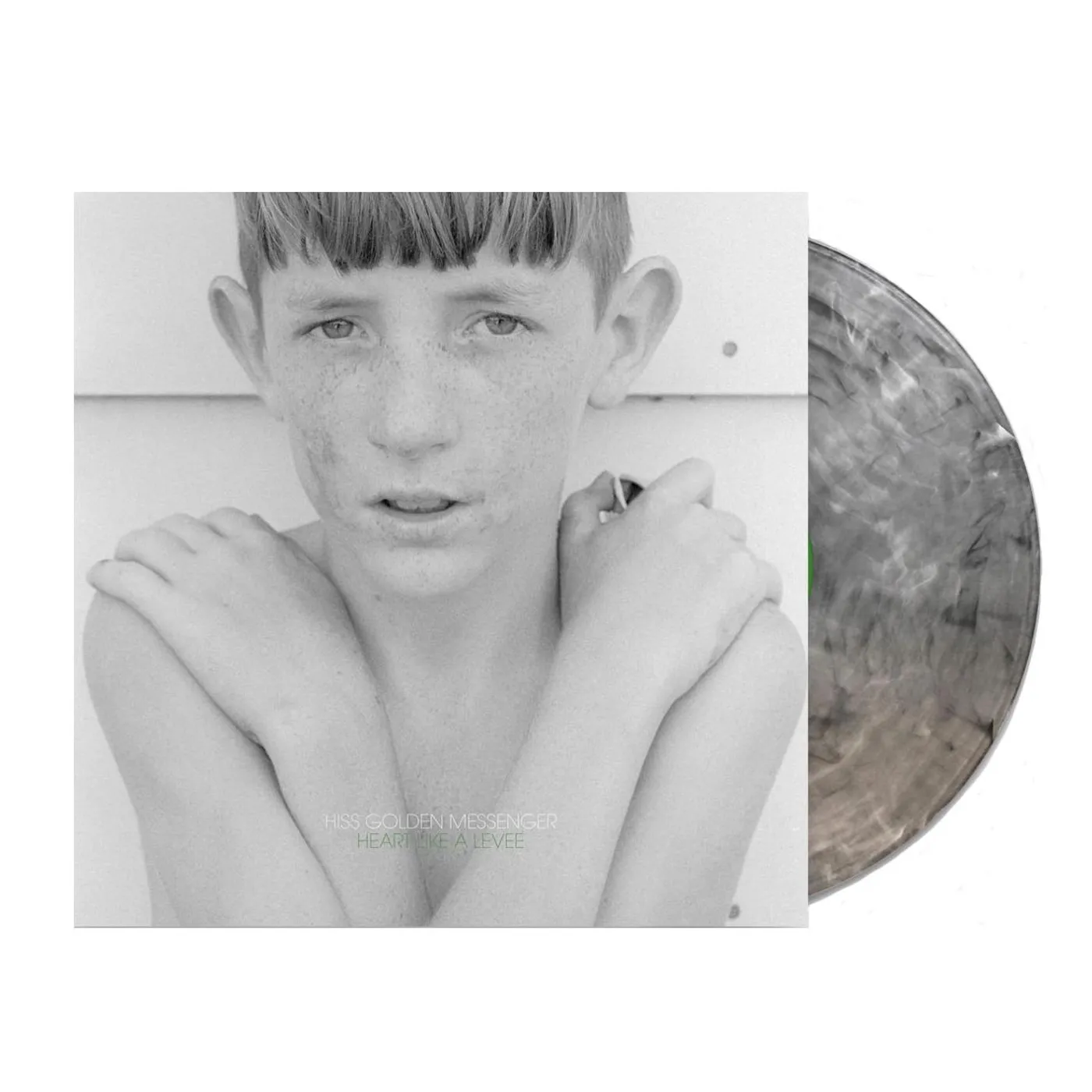 Hiss Golden Messenger Heart Like a Levee (Gray and Black Marble) Vinyl Record