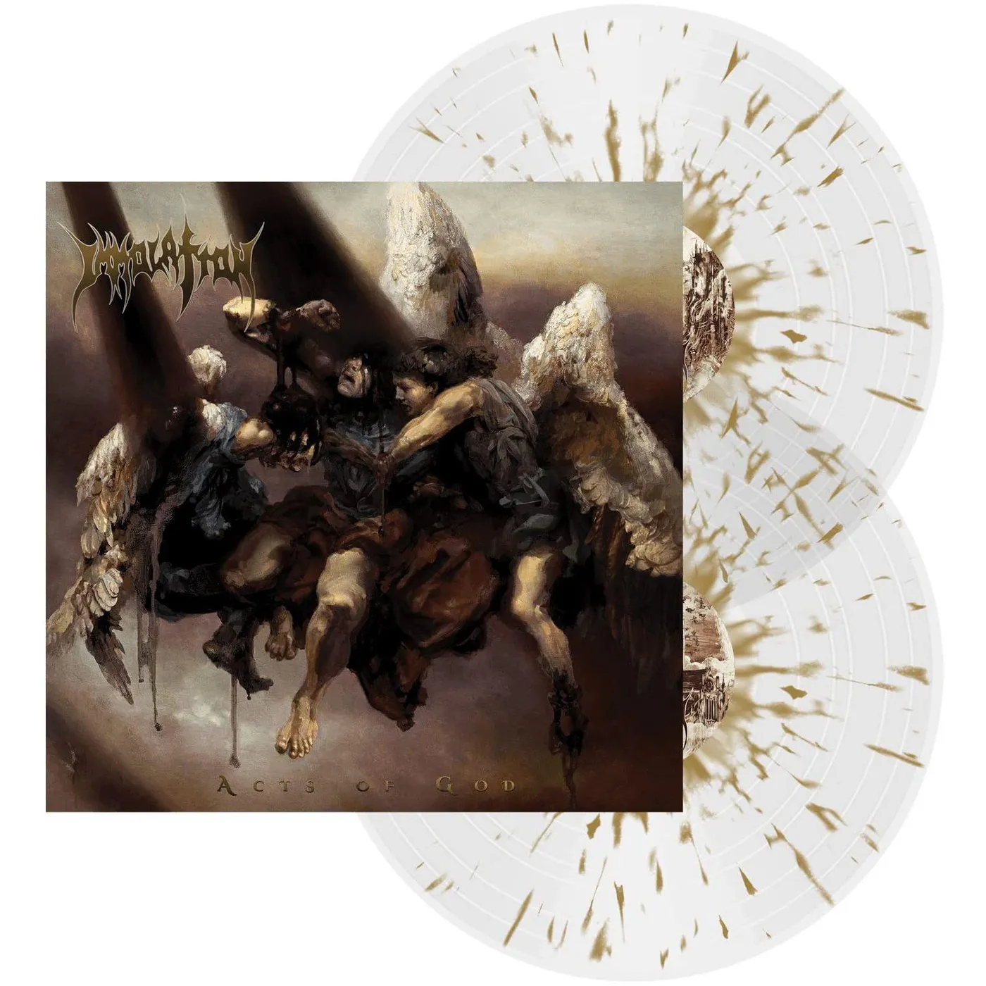 Immolation Acts of God (Clear w/ Gold Splatter) Vinyl Record