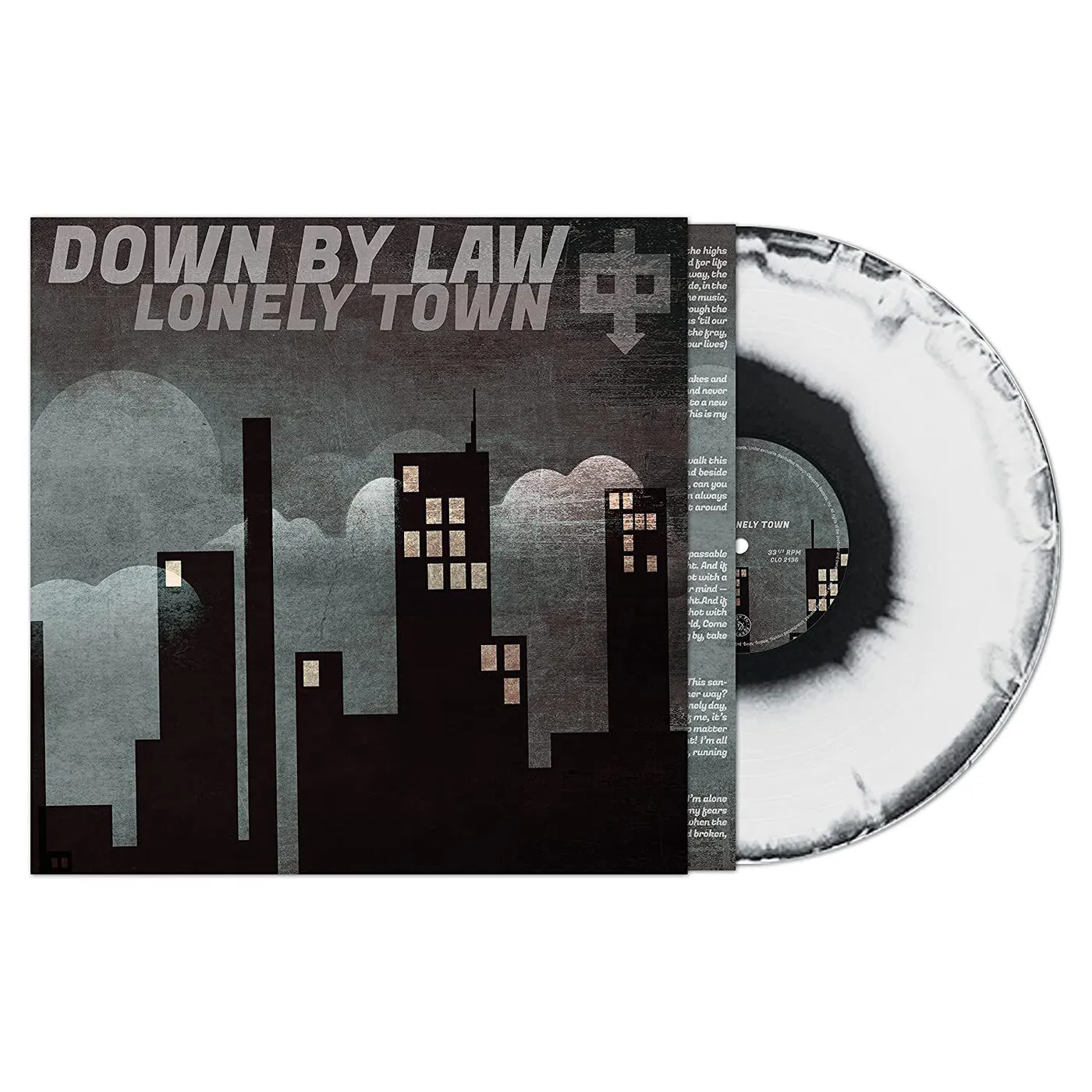 Down By Law Lonely Town (Black & White Haze) Vinyl Record
