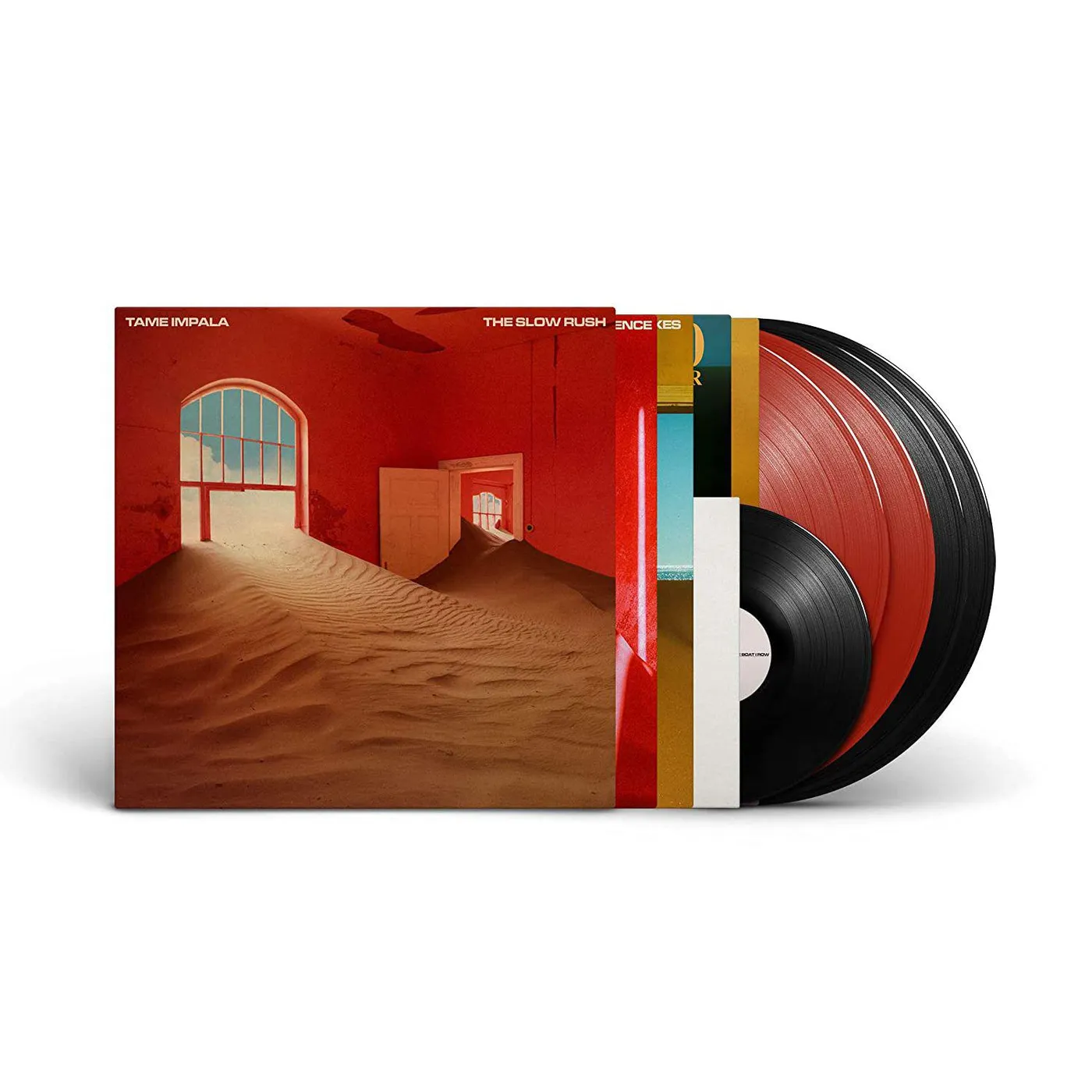 Tame Impala Slow Rush (Deluxe/2-Transparent Red Vinyl/3-Black Vinyl) Box Set
