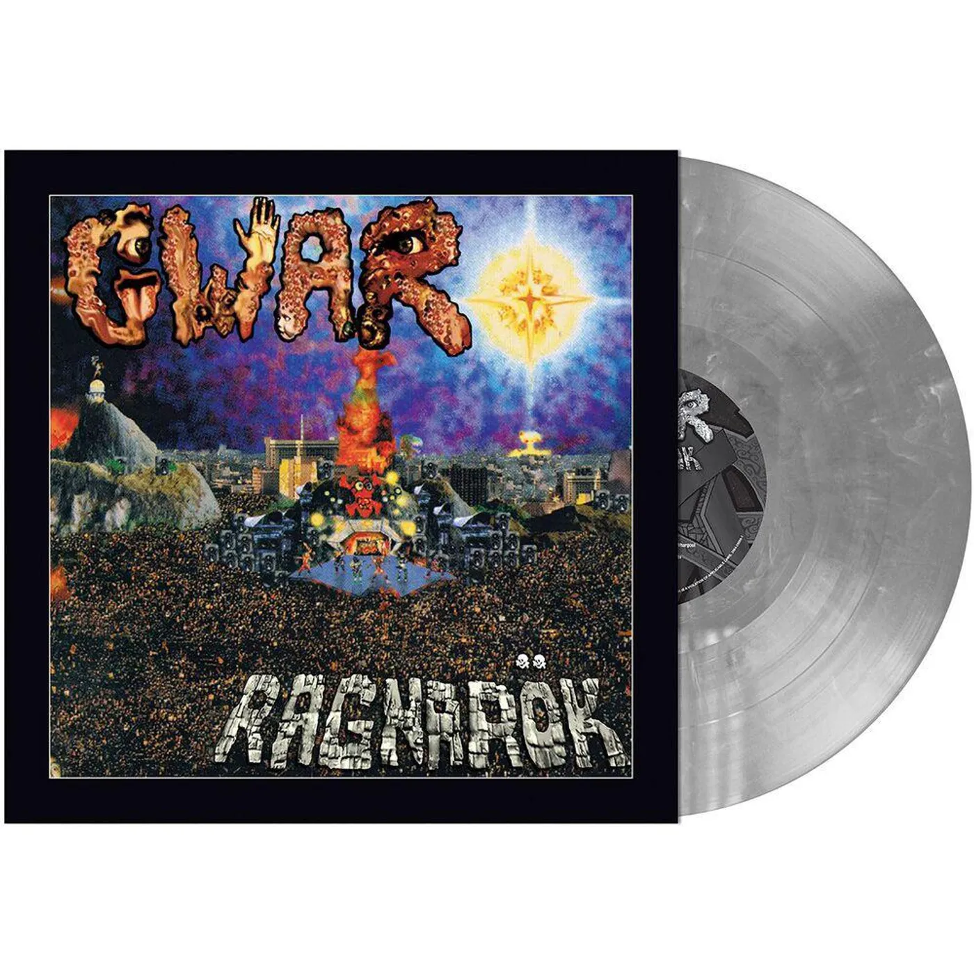 Gwar RAGNAROK (GREY/WHITE MARBLE VINYL) Vinyl Record