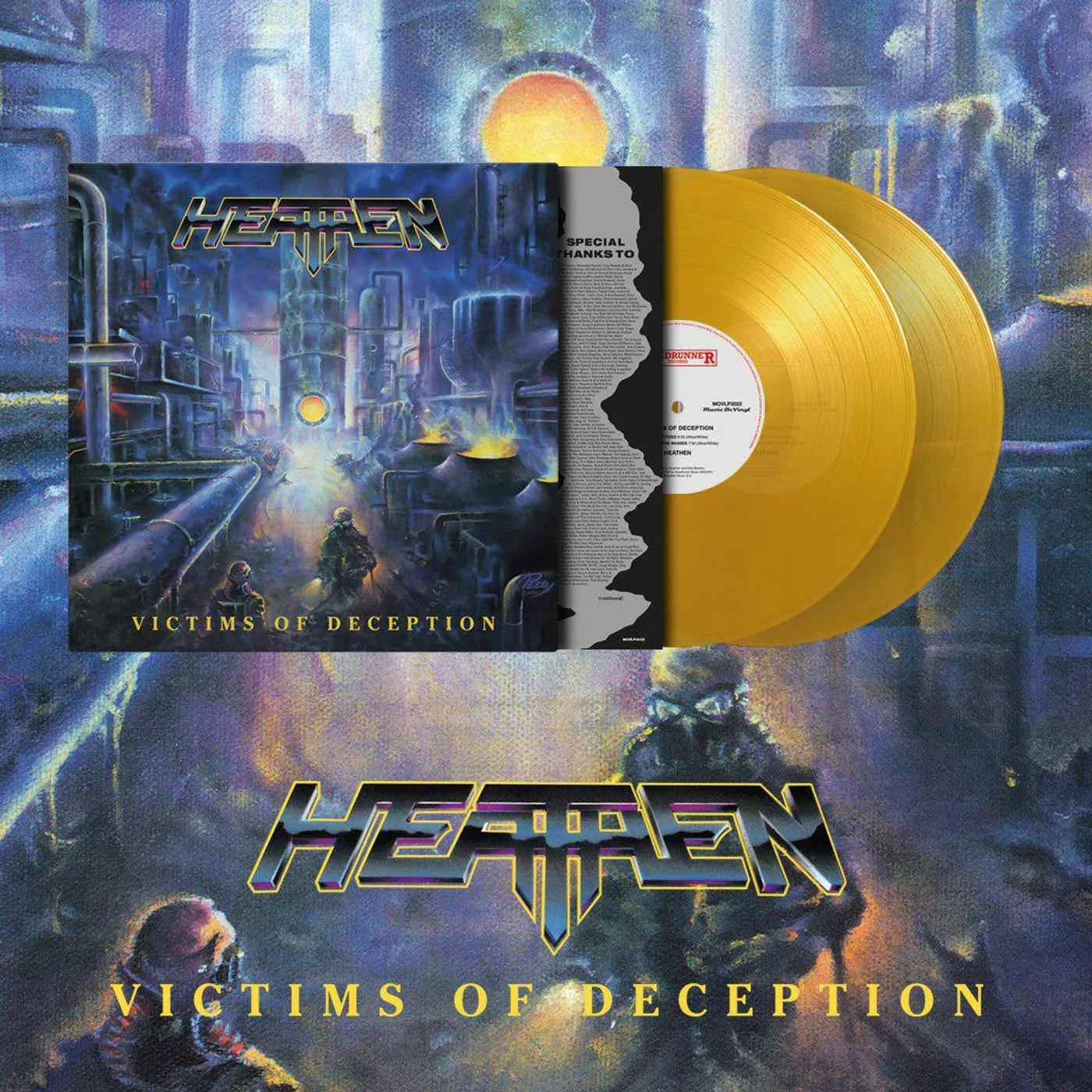 Heathen Victims Of Deception (180g/2LP/Yellow) Vinyl Record