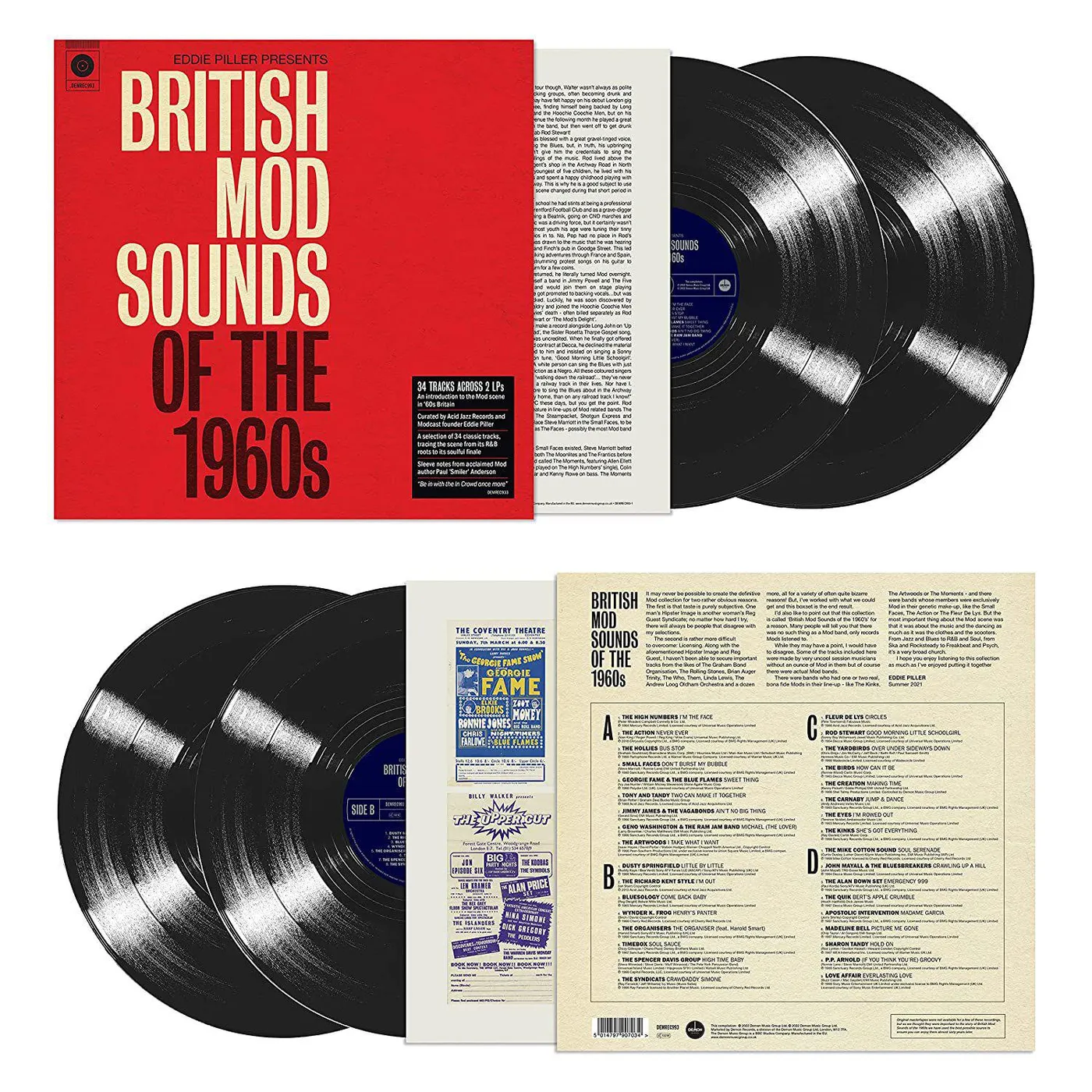 Various Artists  Eddie Piller Presents - British Mod Sounds Of The 1960S (140G/2LP) Vinyl Record