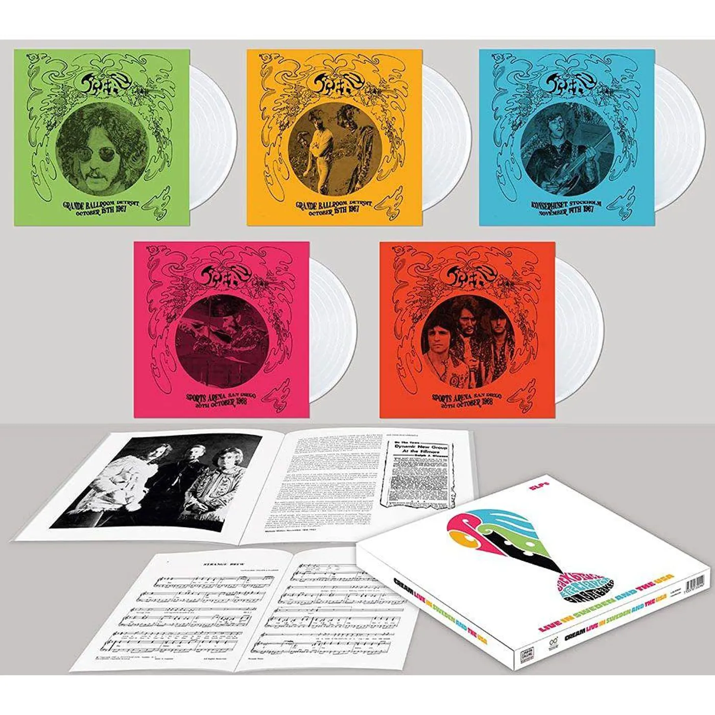 Cream Live In Sweden And The USA  (White Vinyl/Limited/5LP) Vinyl Record
