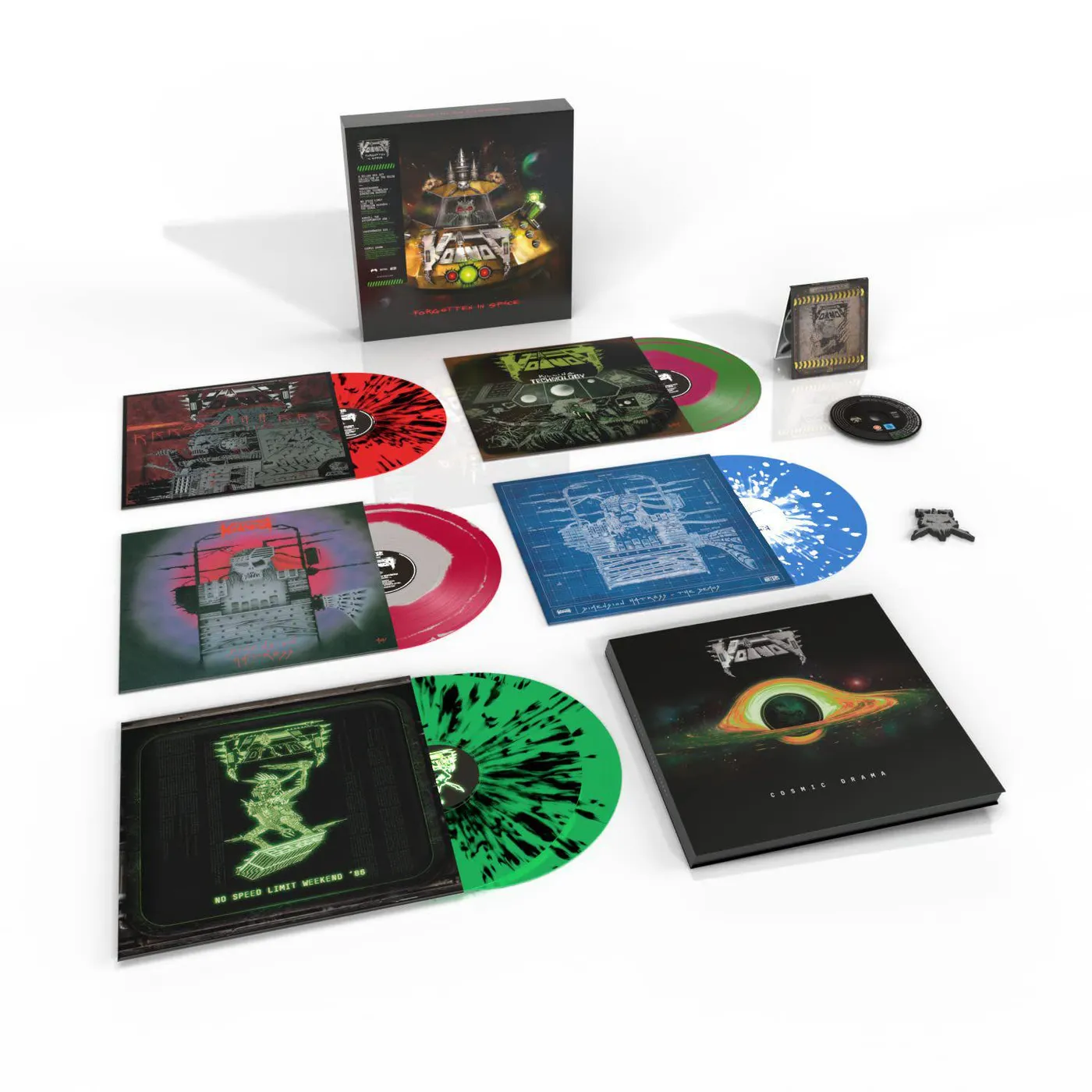Voivod Forgotten In Space (6LP/Splatter Vinyl/DVA/Book/USB) Vinyl Record
