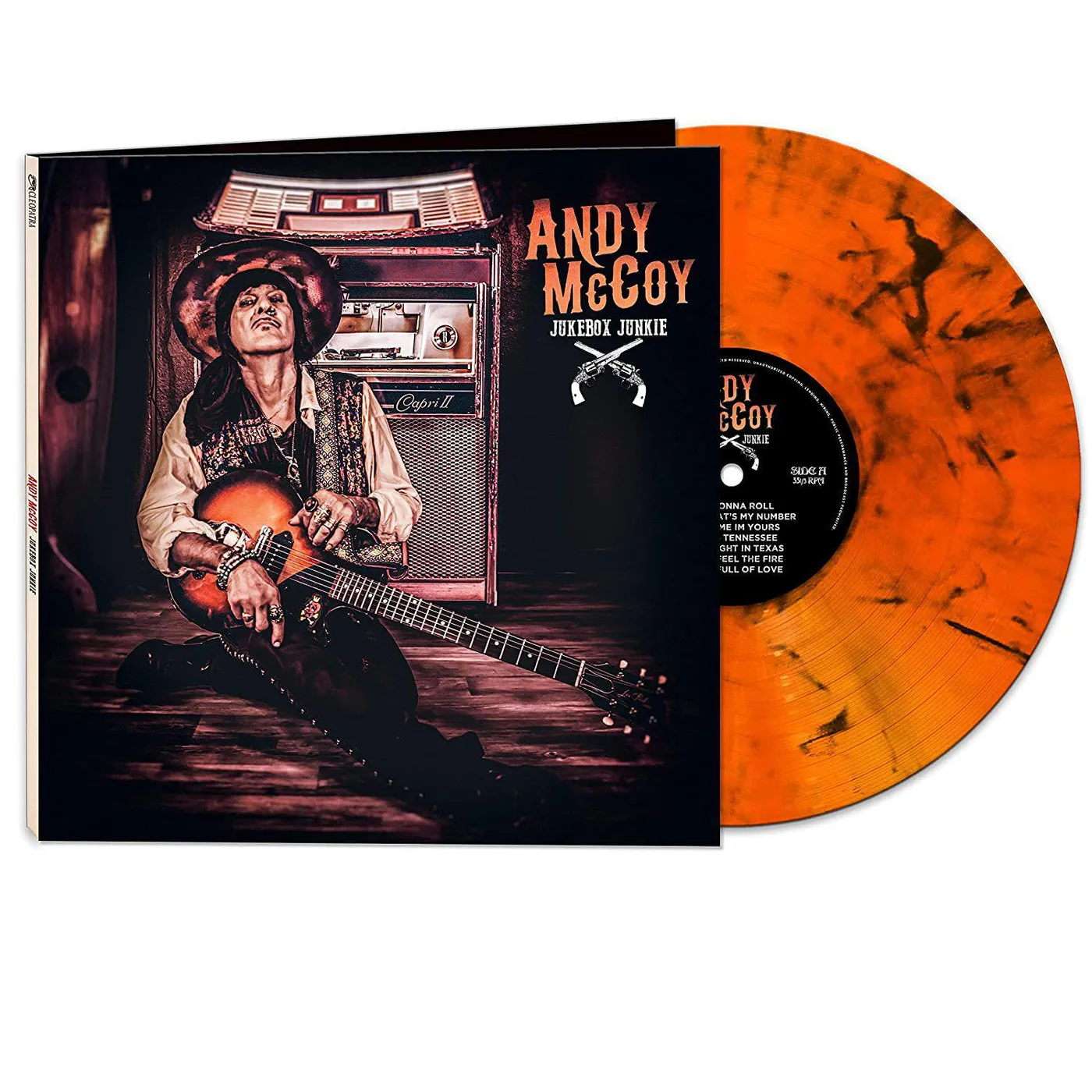 Andy McCoy Jukebox Junkie (Orange Marble) Vinyl Record
