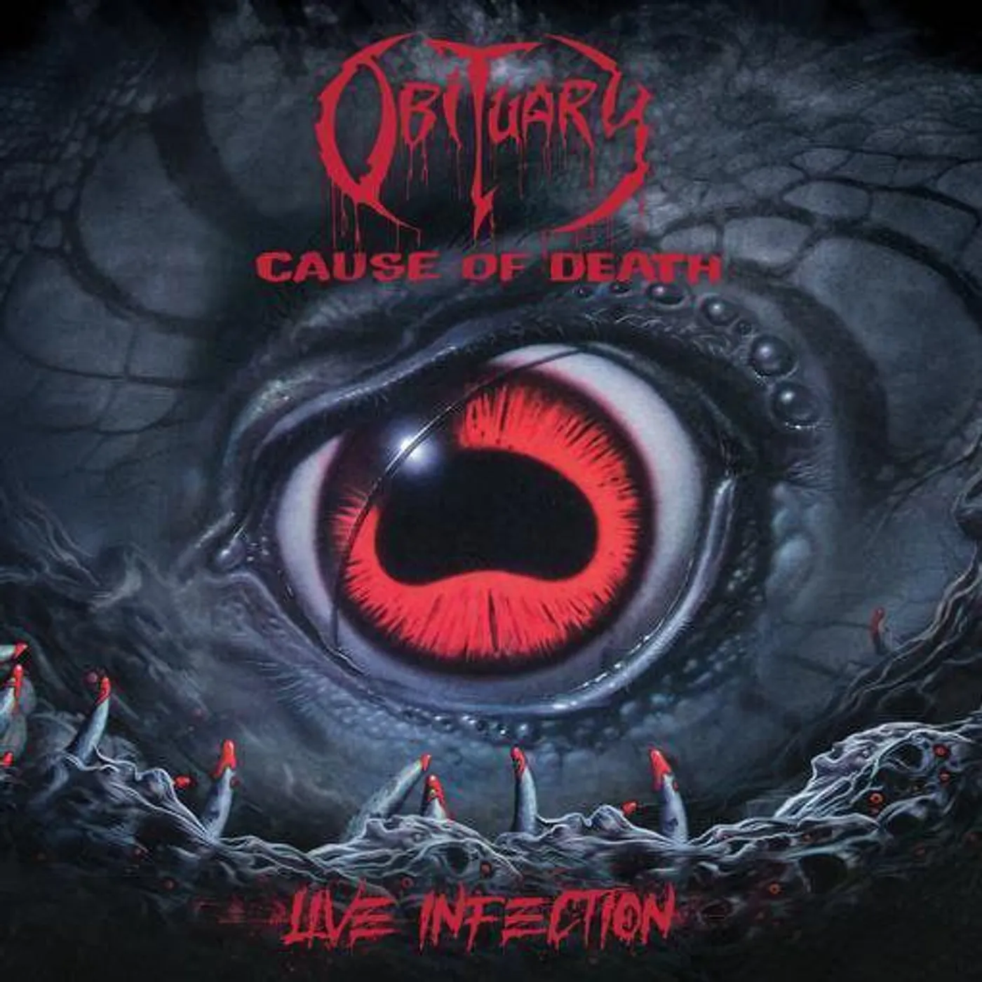 Obituary Cause Of Death (Blood Red) Vinyl Record