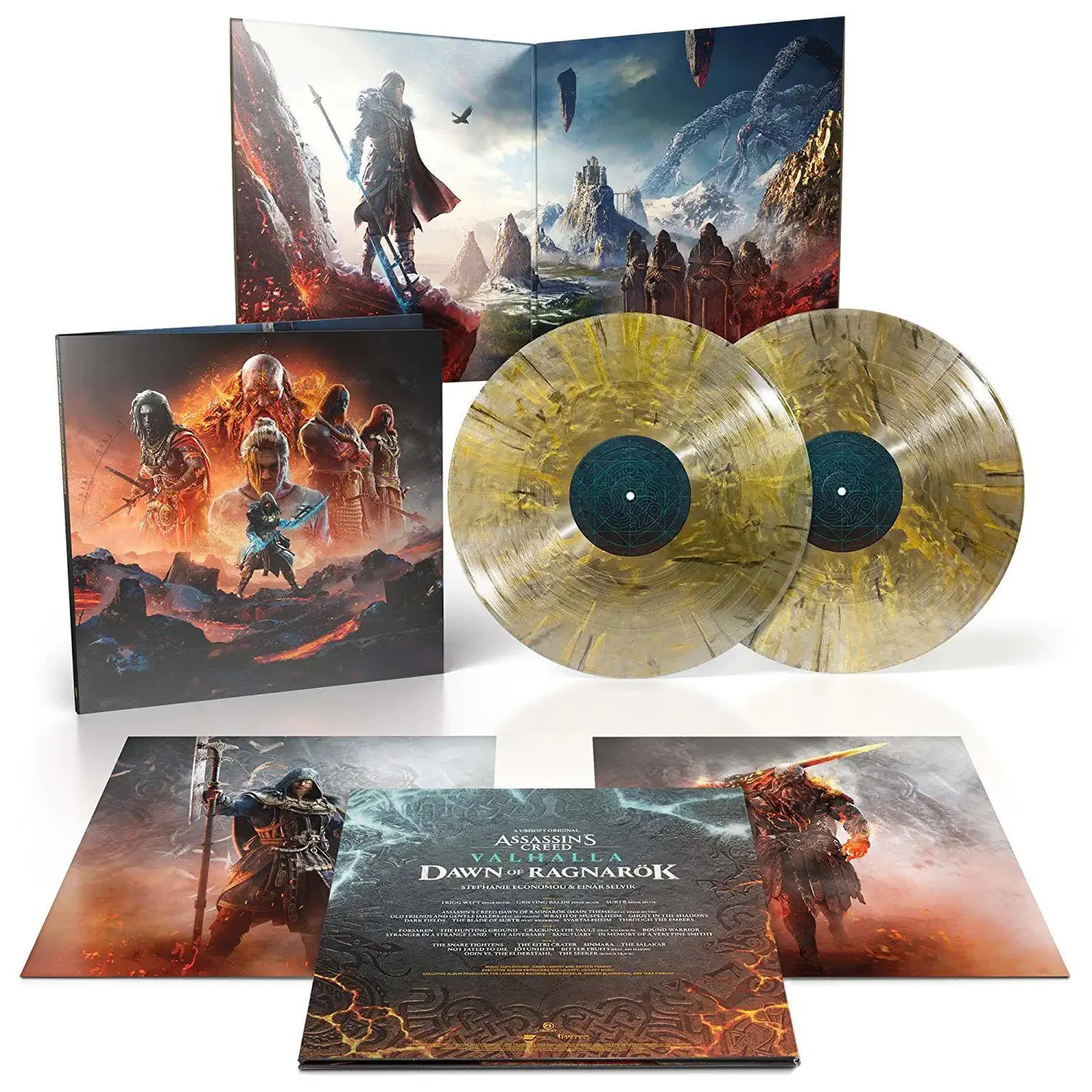 Stephanie Economou Assassin's Creed Valhalla: Dawn Of Ragnarök Original Soundtrack (Gold & Yellow Splatter) Vinyl Record