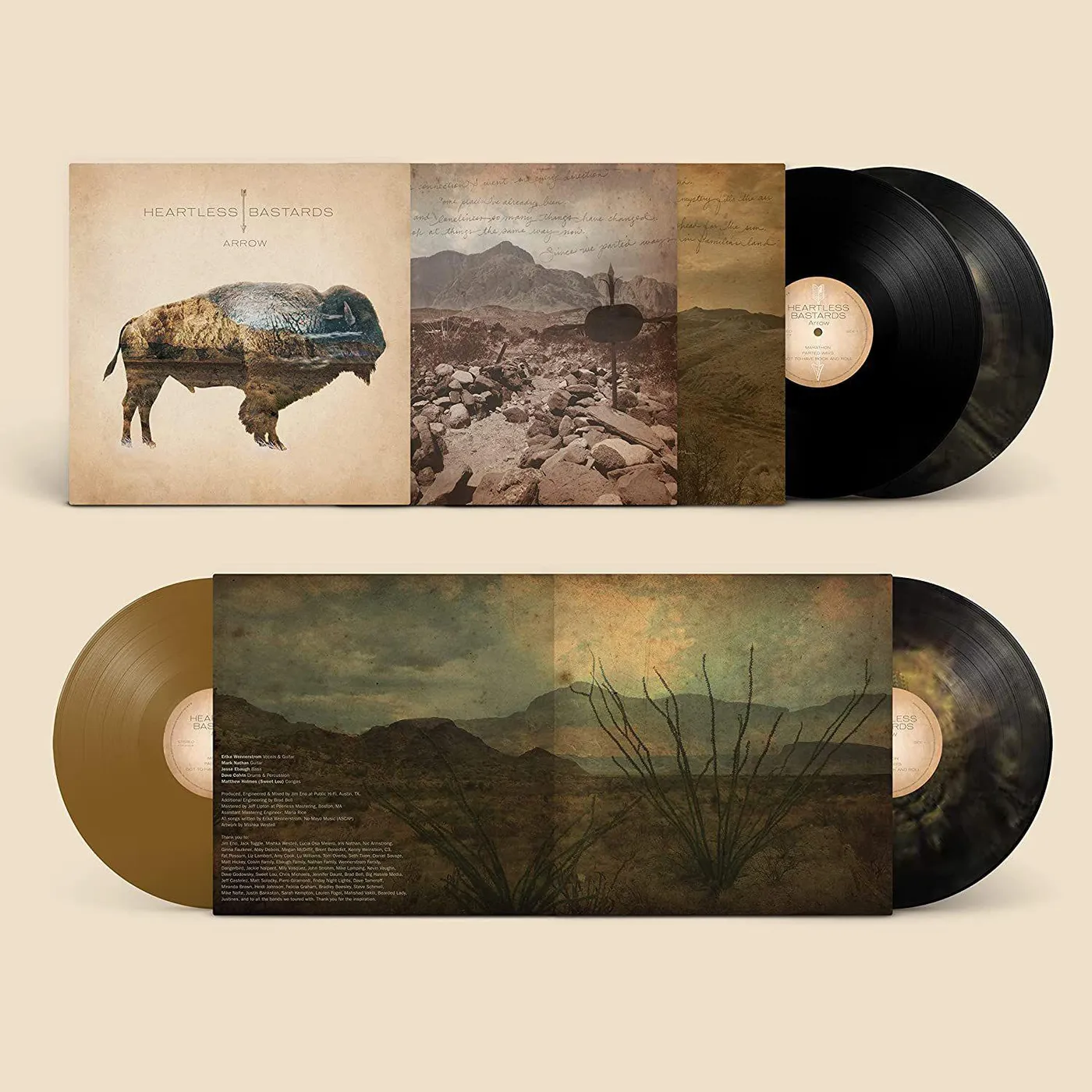 Heartless Bastards Arrow (10th Anniversary) (Black & Gold) Vinyl Record