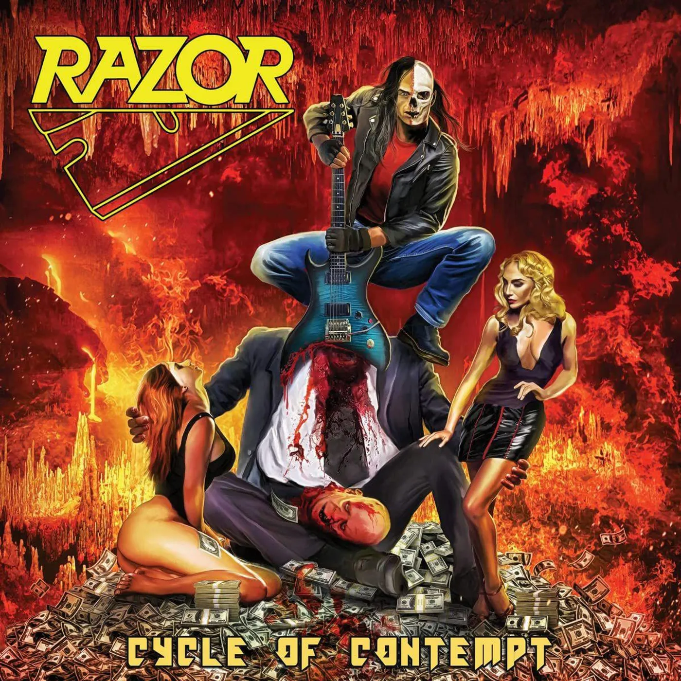 Razor Cycle Of Contempt (Neon Yellow) Vinyl Record