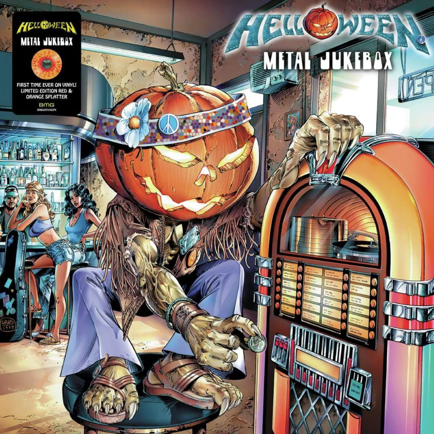Helloween Metal Jukebox (Orange & Red Splatter) Vinyl Record