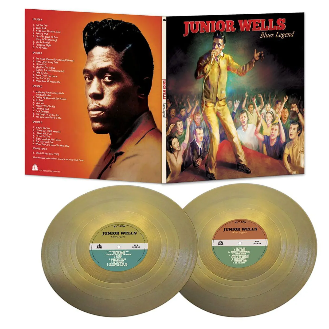 Junior Wells BLUES LEGEND (GOLD VINYL) Vinyl Record