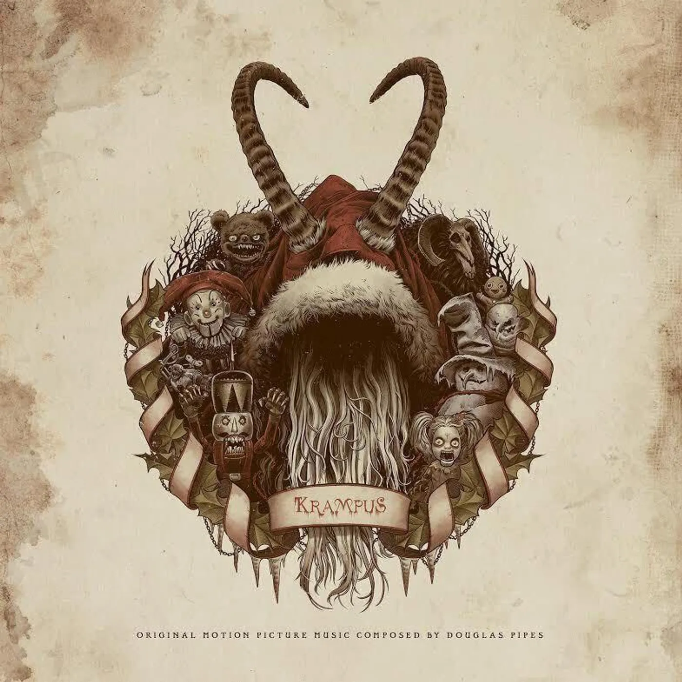 Douglas Pipes Krampus Original Soundtrack (180G/2LP/Candy Cane Splatter) Vinyl Record