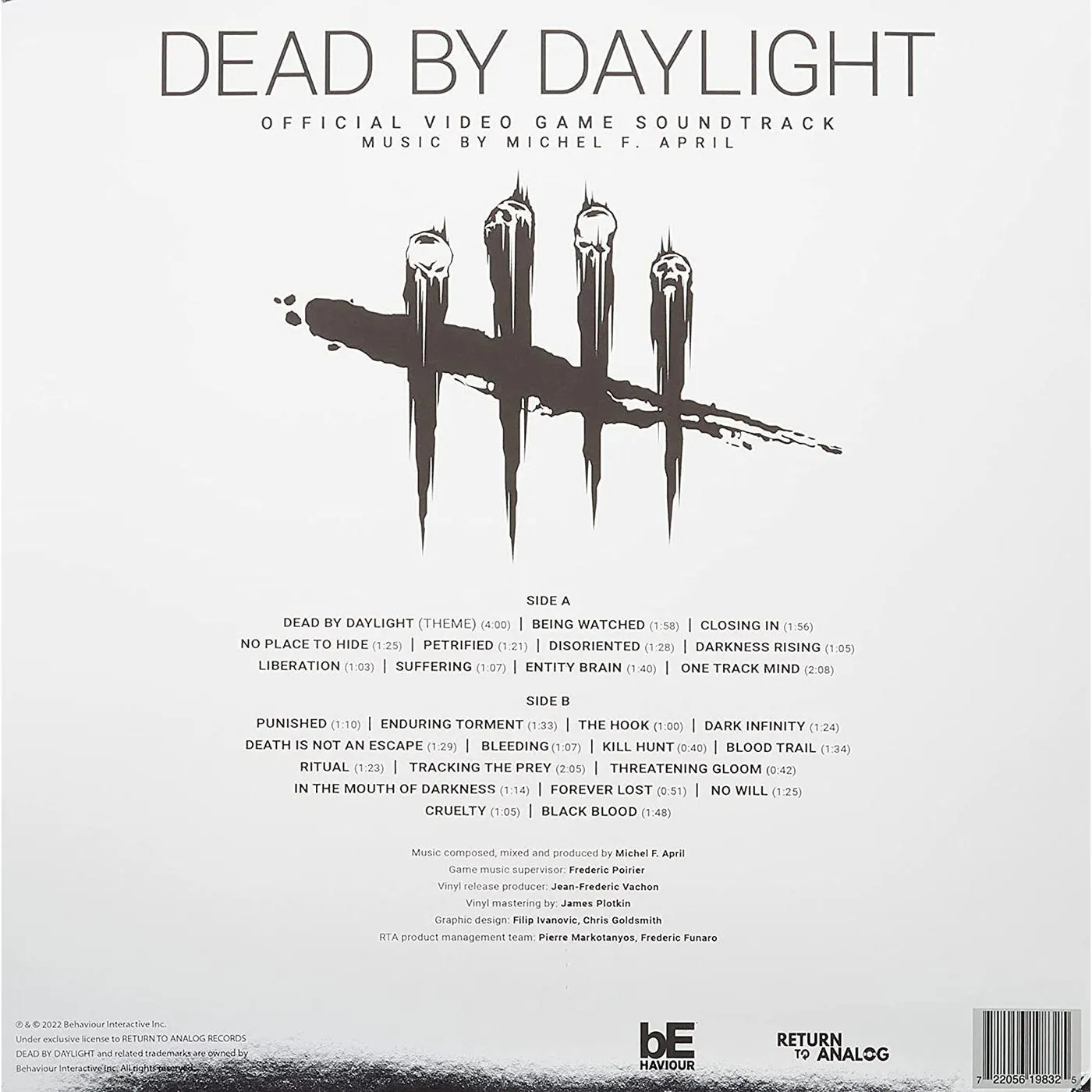 Various Artists  Dead By Daylight: Vol. 1 Original Soundtrack (Black in Silver Foil Cover) Vinyl Record