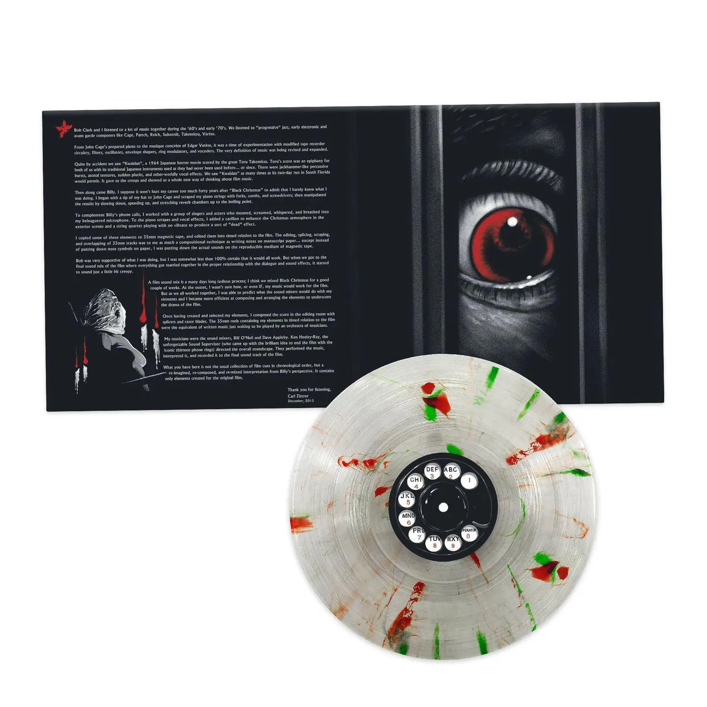 Carl Zittrer Black Christmas (180g/Clear w/ Red, White & Green Smoke) Vinyl Record