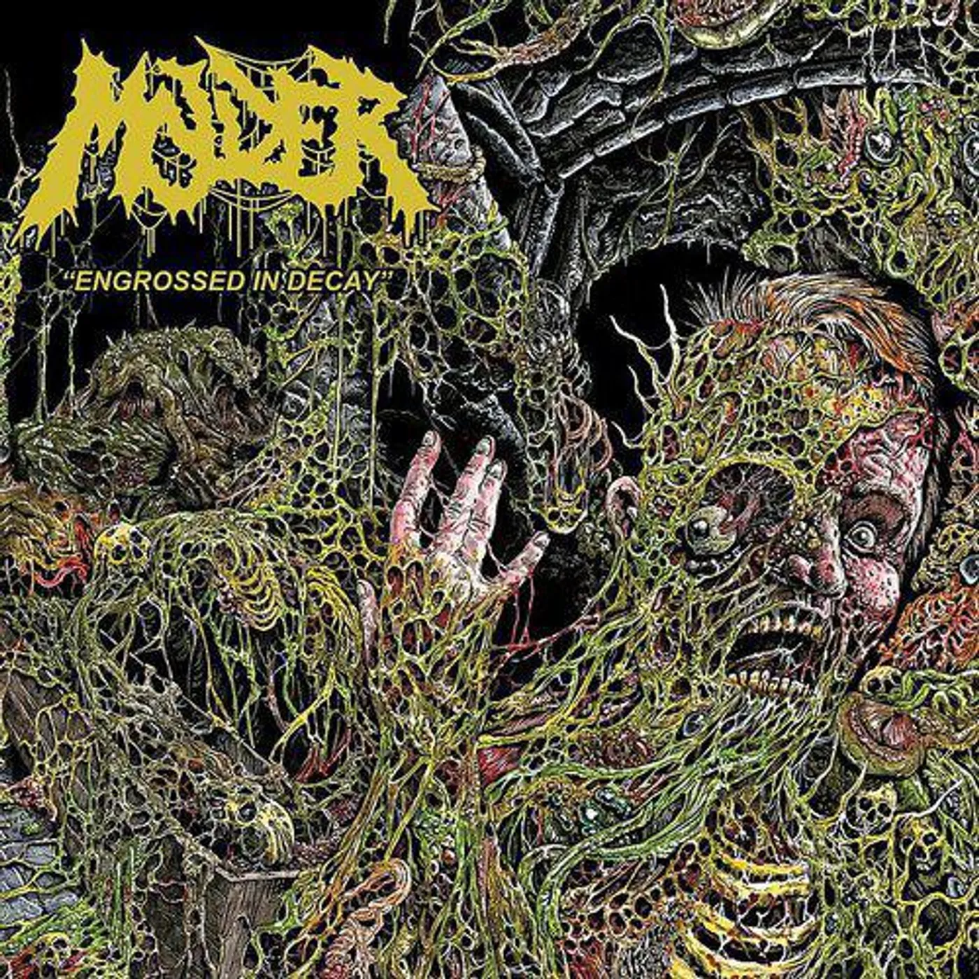 Molder ENGROSSED IN DECAY (CLEAR W/ GREEN, YELLOW, BROWN, & PINK VINYL) Vinyl Record
