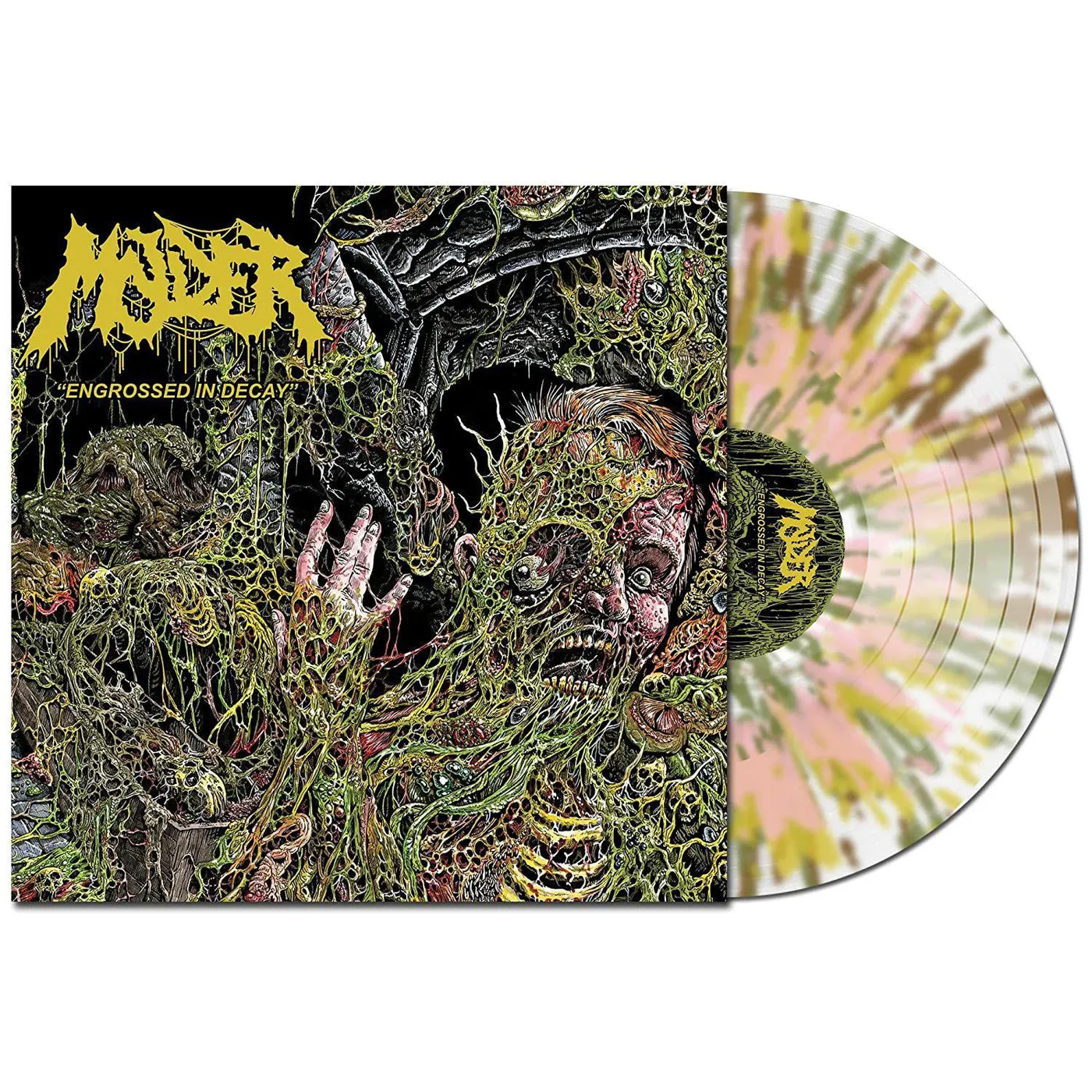 Molder ENGROSSED IN DECAY (CLEAR W/ GREEN, YELLOW, BROWN, & PINK VINYL) Vinyl Record