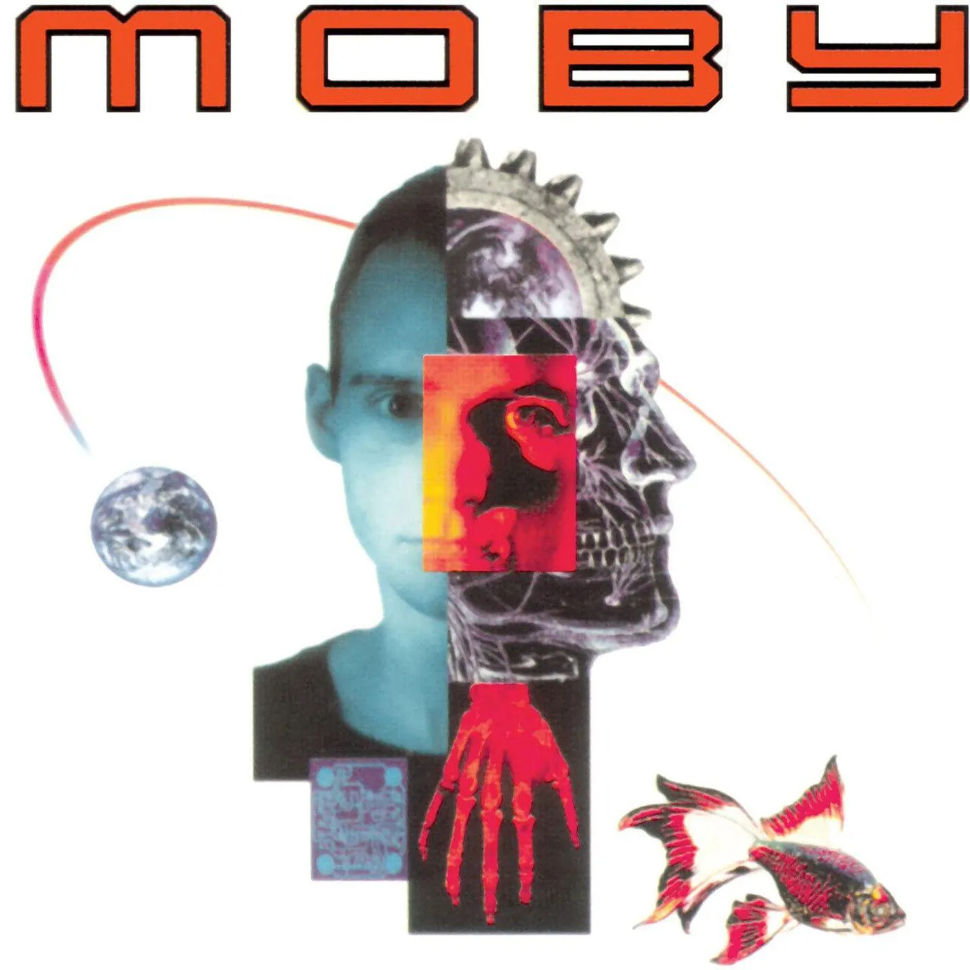 Moby (Black & White Marble Effect On A Blue Base) Vinyl Record