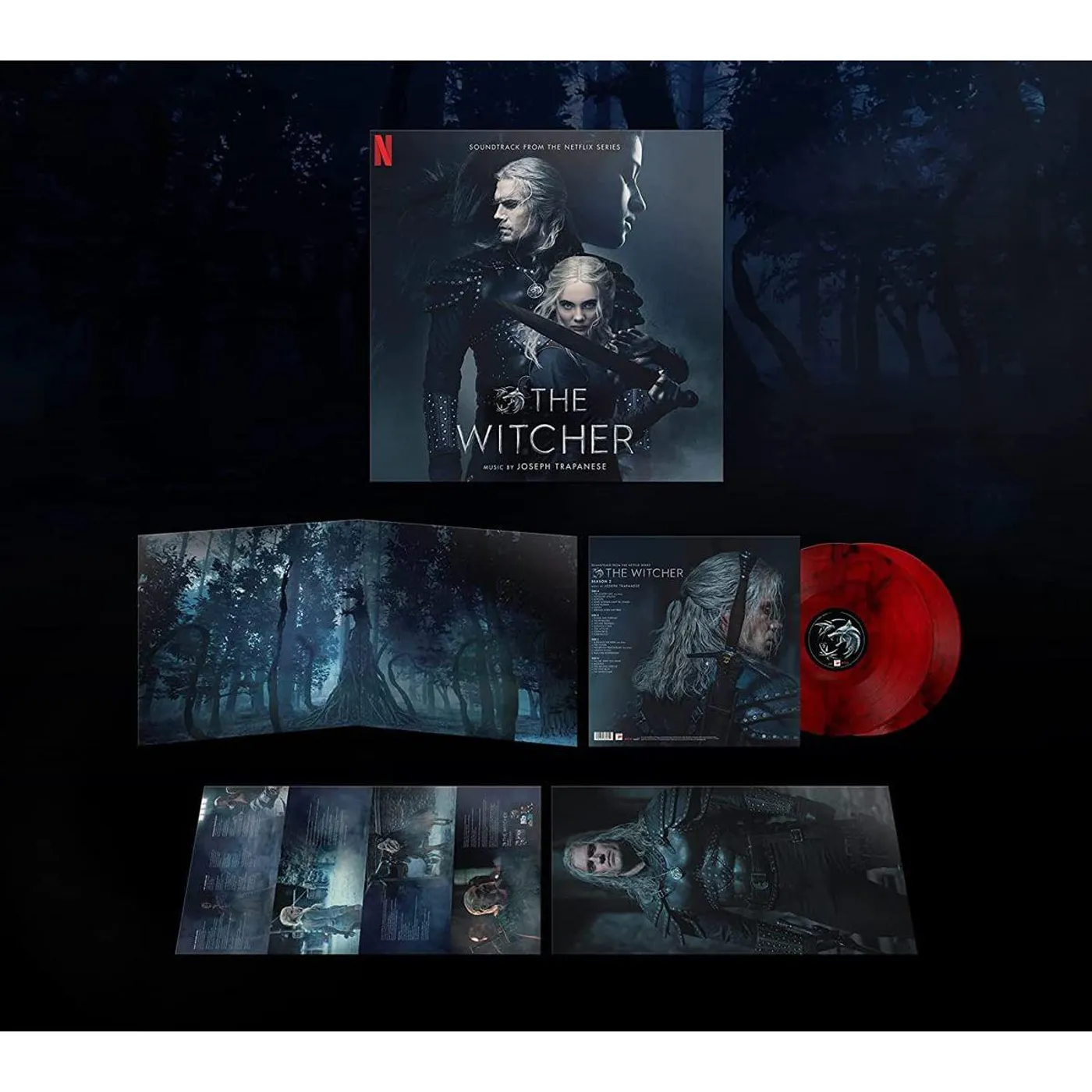 Joseph Trapanese Witcher: Season 2 Original Soundtrack (2LP/150g/Translucent Red & Black Marble) Vinyl Record