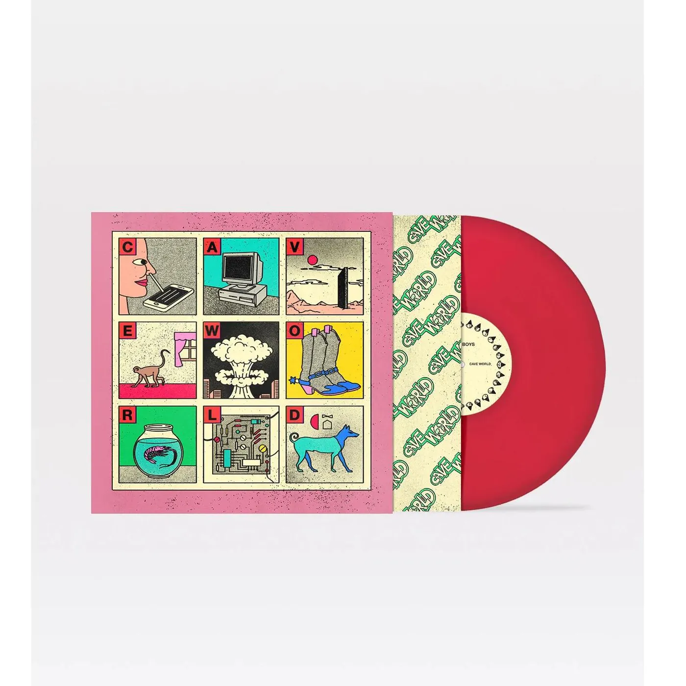 Viagra Boys Cave World (Red) Vinyl Record