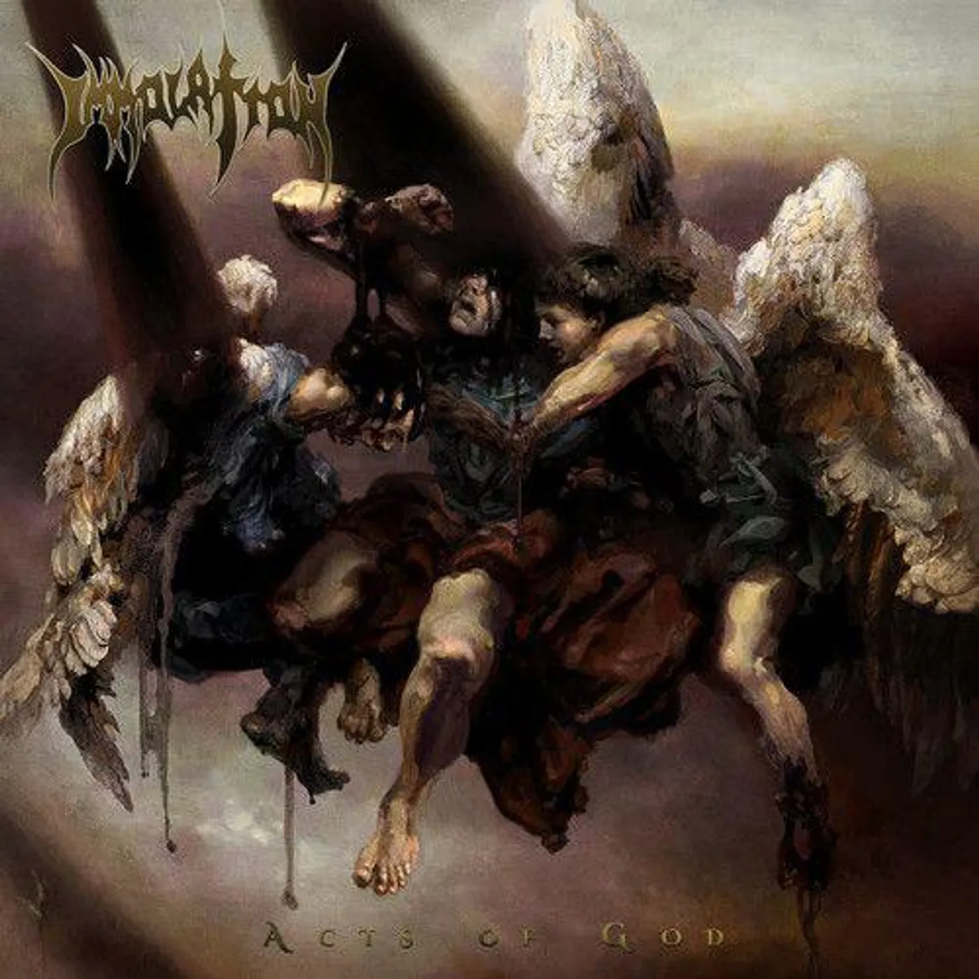Immolation Acts Of God (Bone & Beer W/ Violet Splatter) Vinyl Record