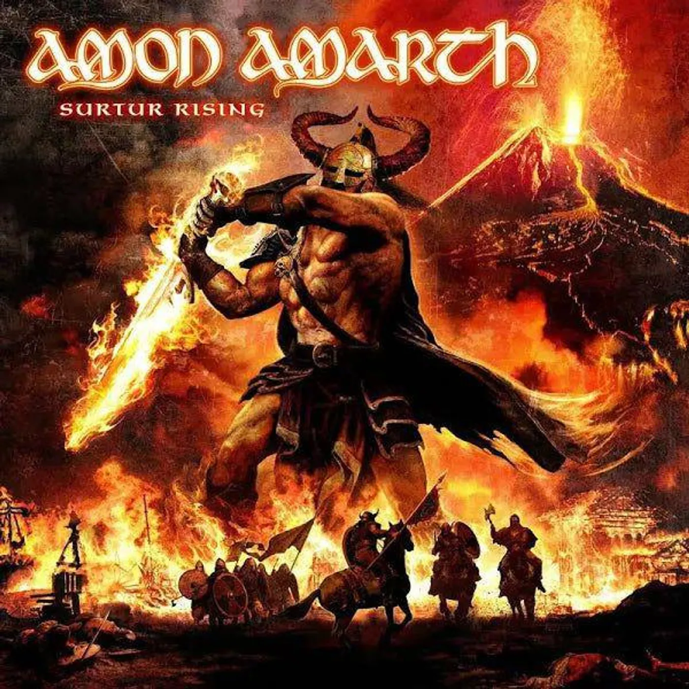 Amon Amarth SURTUR RISING (POP UP ORANGE MARBLE VINYL) Vinyl Record