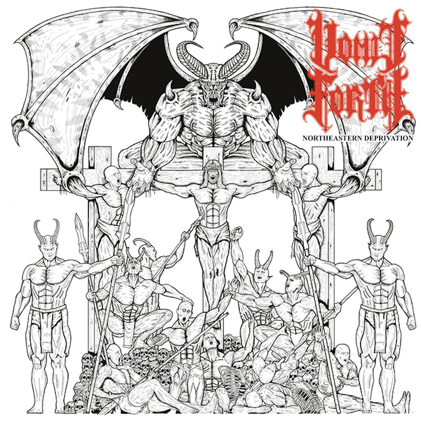 Vomit Forth NORTHEASTERN DEPRIVATION (TRANSPARENT BLUE VINYL) Vinyl Record