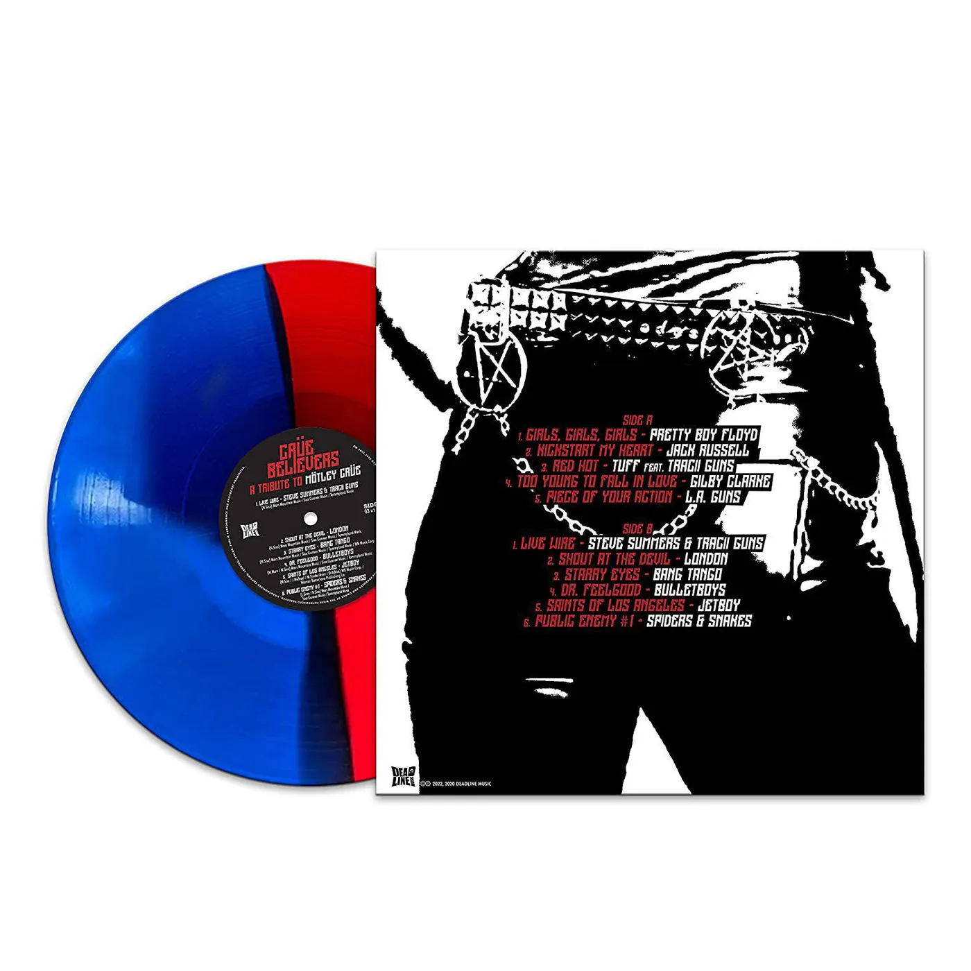 Crue Believers - Tribute To Motley Crue - Red / Blue CRUE BELIEVERS - TRIBUTE TO MOTLEY CRUE (RED/BLUE VINYL) Vinyl Record