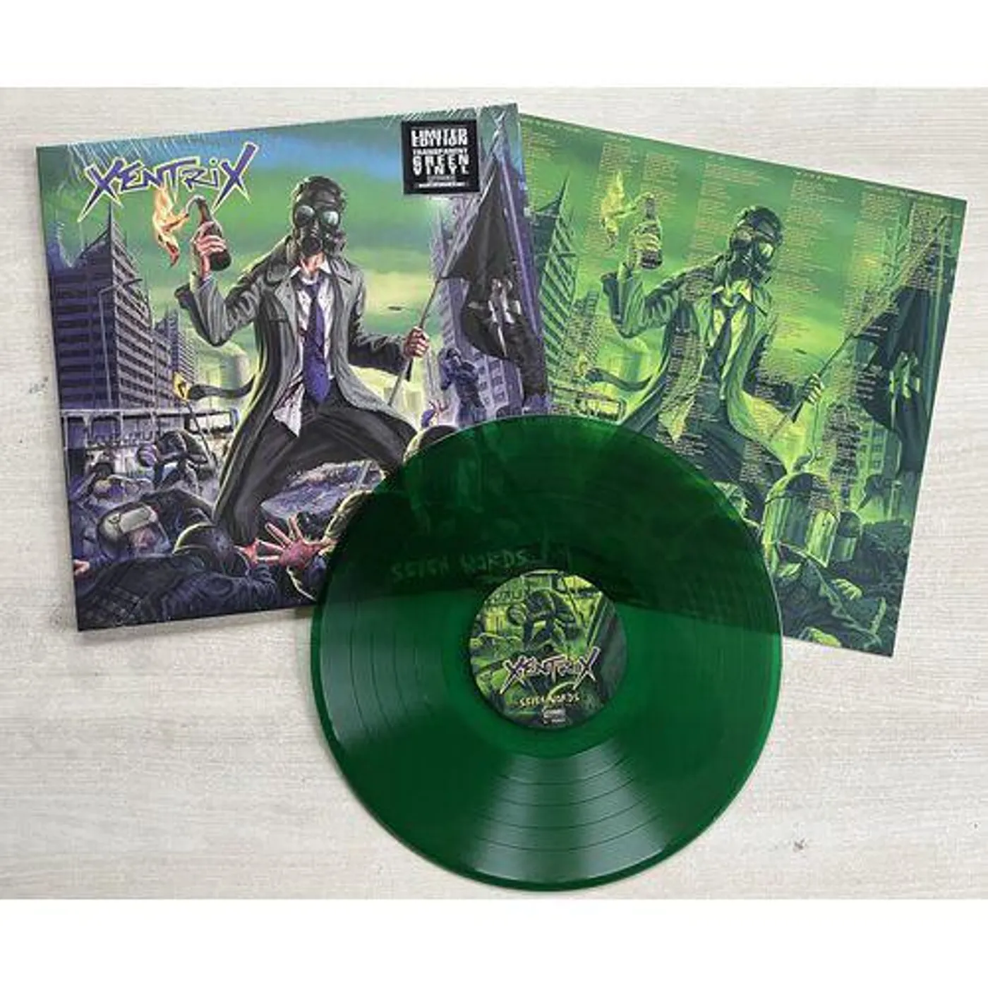 Xentrix SEVEN WORDS (TRANSPARENT GREEN VINYL) Vinyl Record