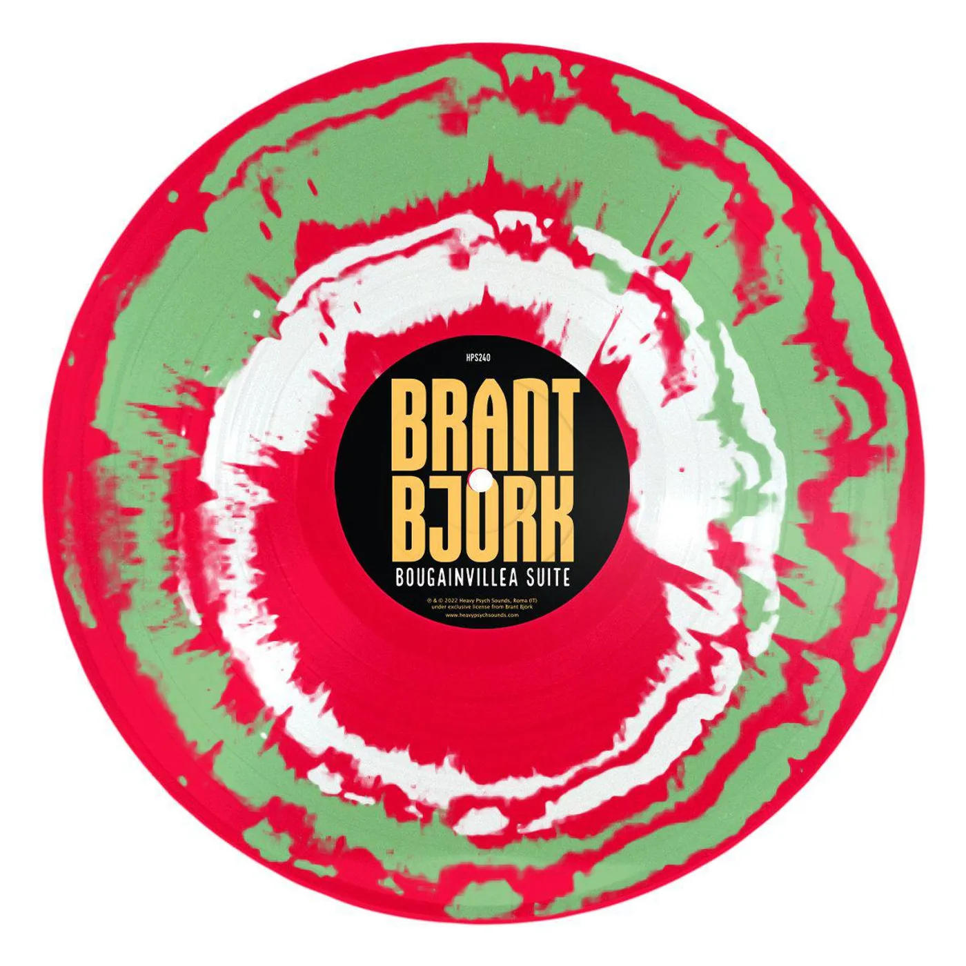 Brant Bjork BOUGAINVILLEA SUITE (TIE DYE PINK,WHITE & GREEN VINYL) Vinyl Record