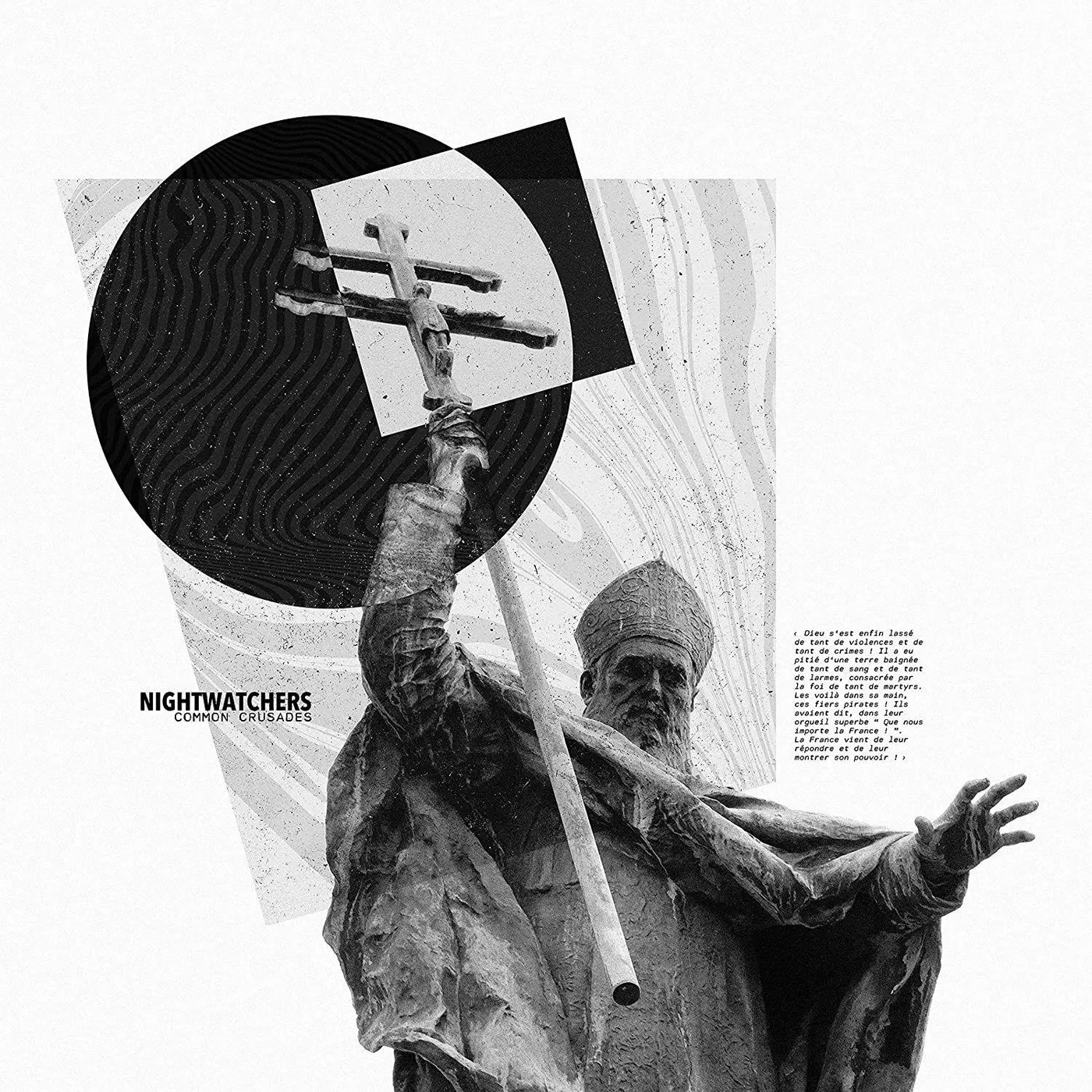 Nightwatchers Common Crusades (Black/White Marbled) Vinyl Record