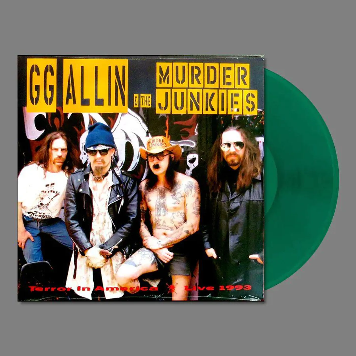 GG Allin & the Murder Junkies Terror In America (Clear Green) Vinyl Record