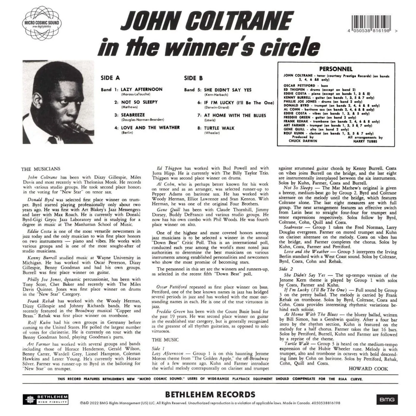 John Coltrane IN THE WINNER'S CIRCLE (2023 REISSUE) Vinyl Record