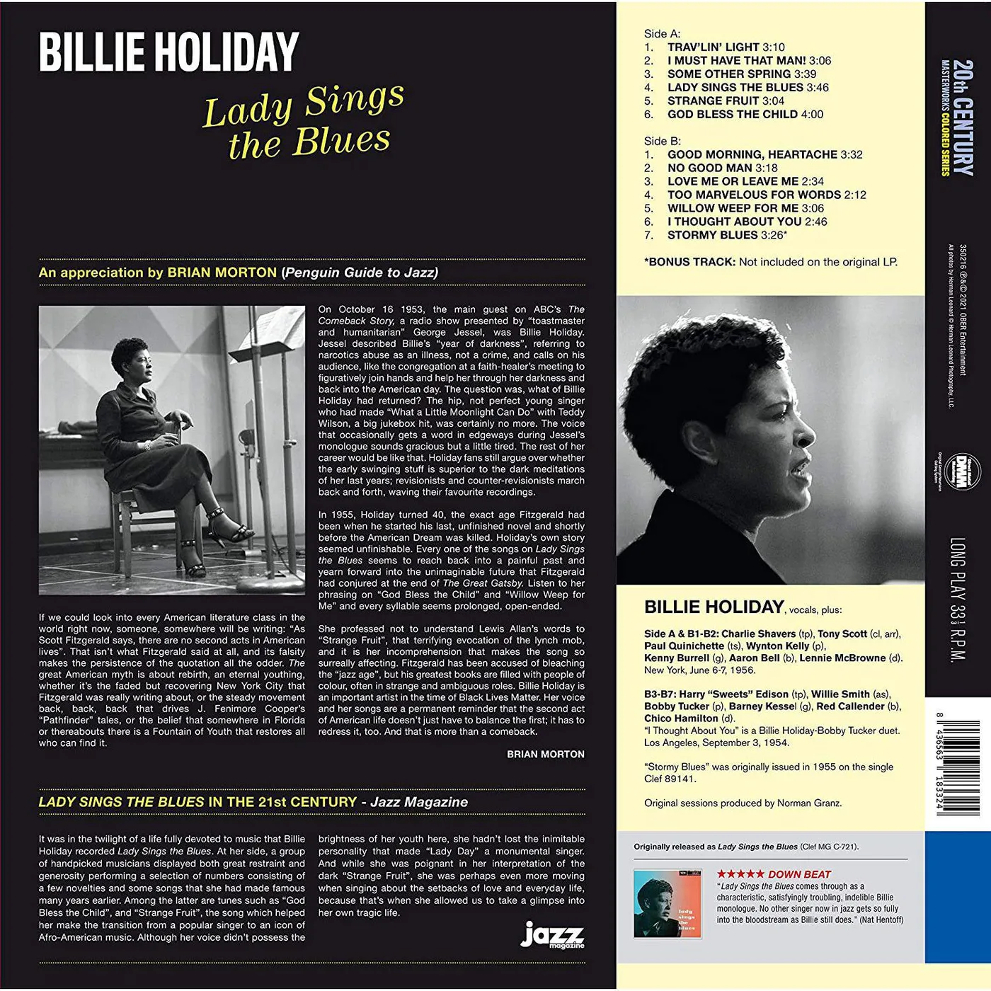 Billie Holiday Lady Sings The Blues (180g/Blue) Vinyl Record