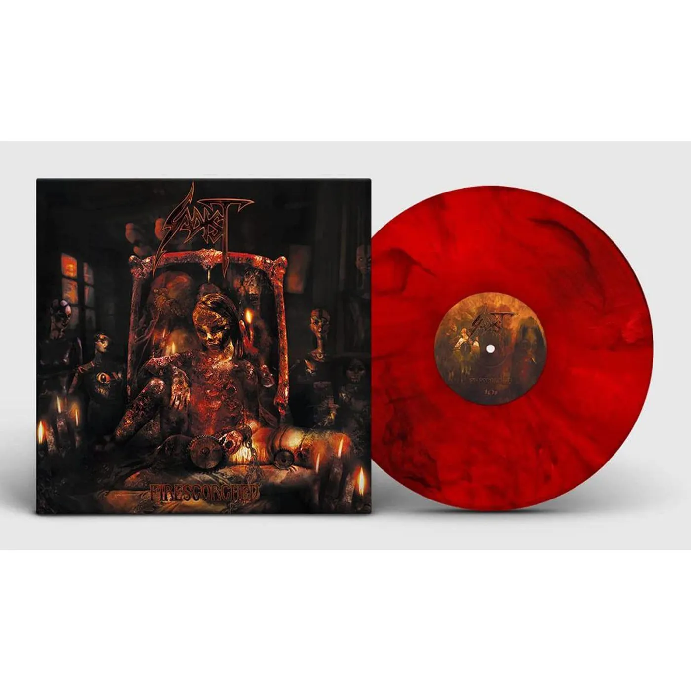 Sadist Firescorched (Red Smoke) Vinyl Record